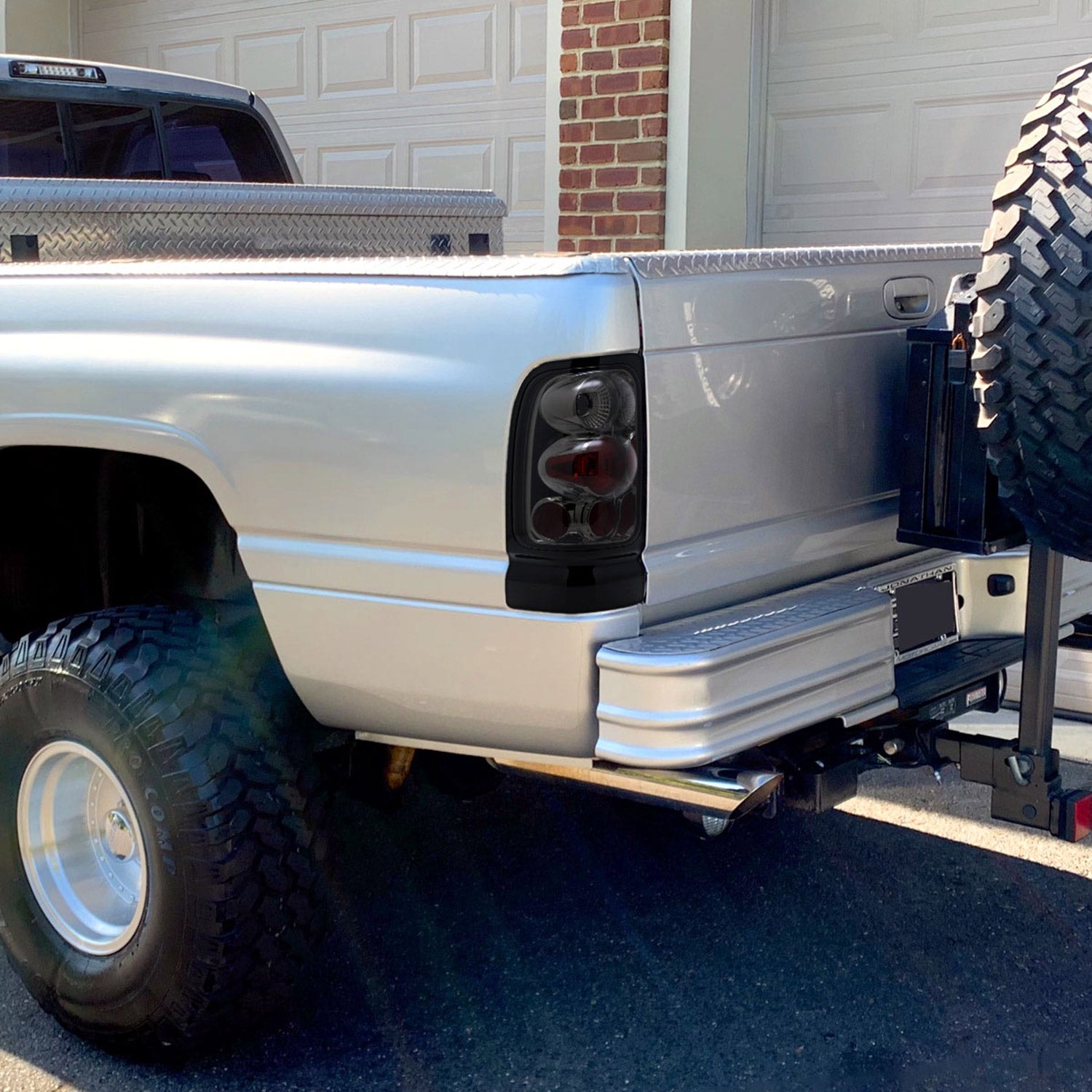 1994-2002 Dodge RAM Tail Lights Chrome Housing/Smoke Lens