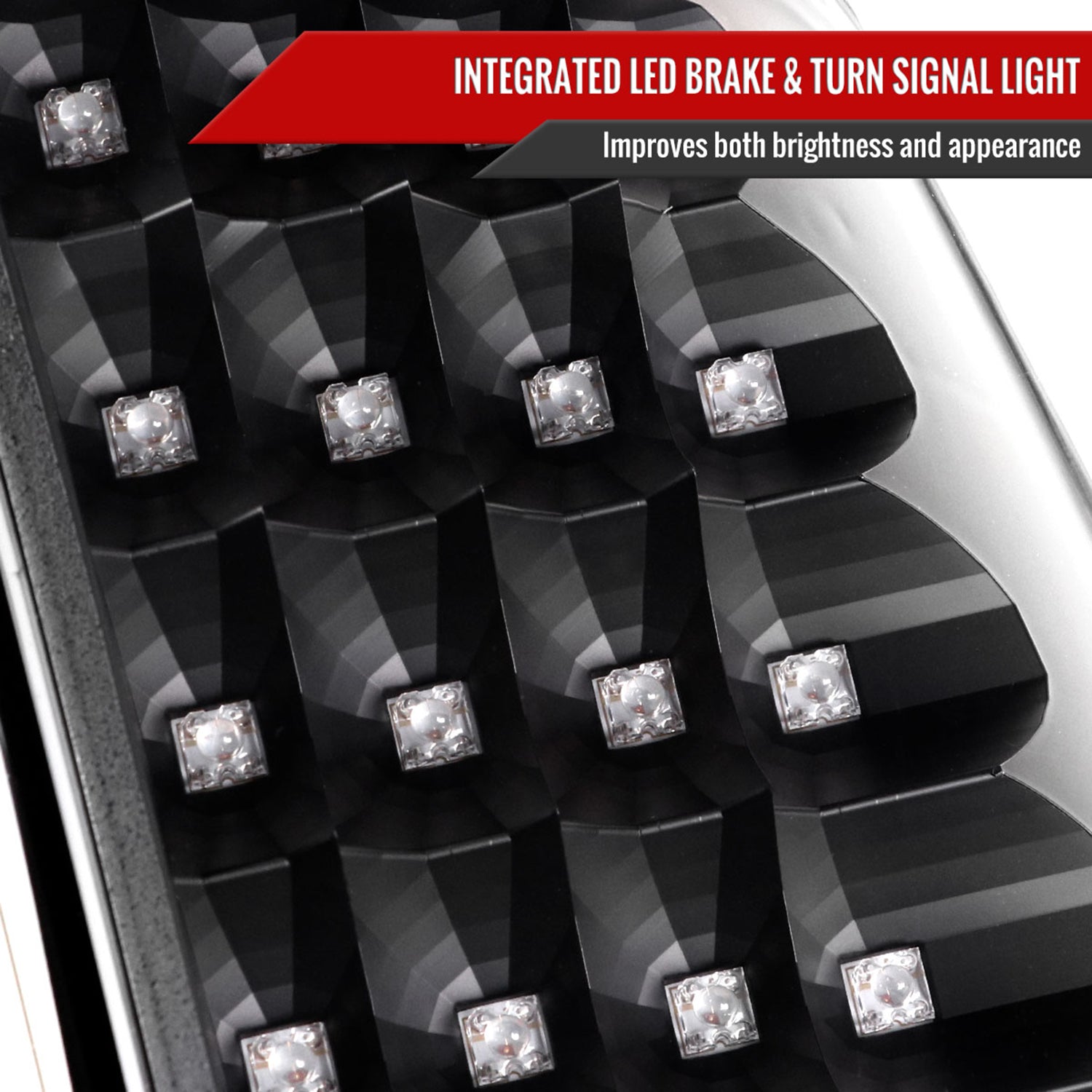 2007-2014 Chevy Tahoe/Suburban LED Tail Lights Matte Black/Clear Lens