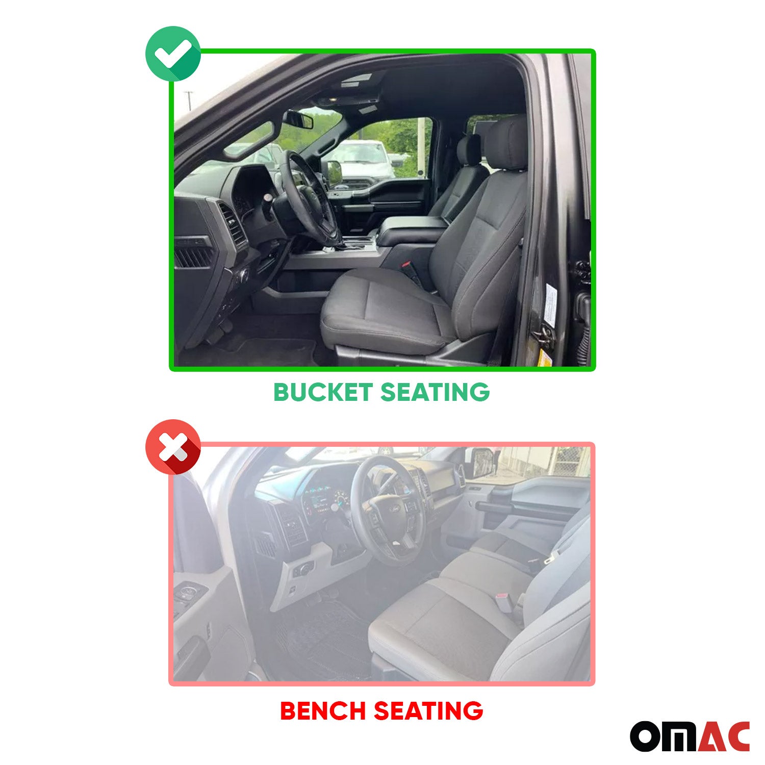 2015-2020 Ford F-150 SuperCrew Premium Floor Mats Liners First and Second Row Set Black