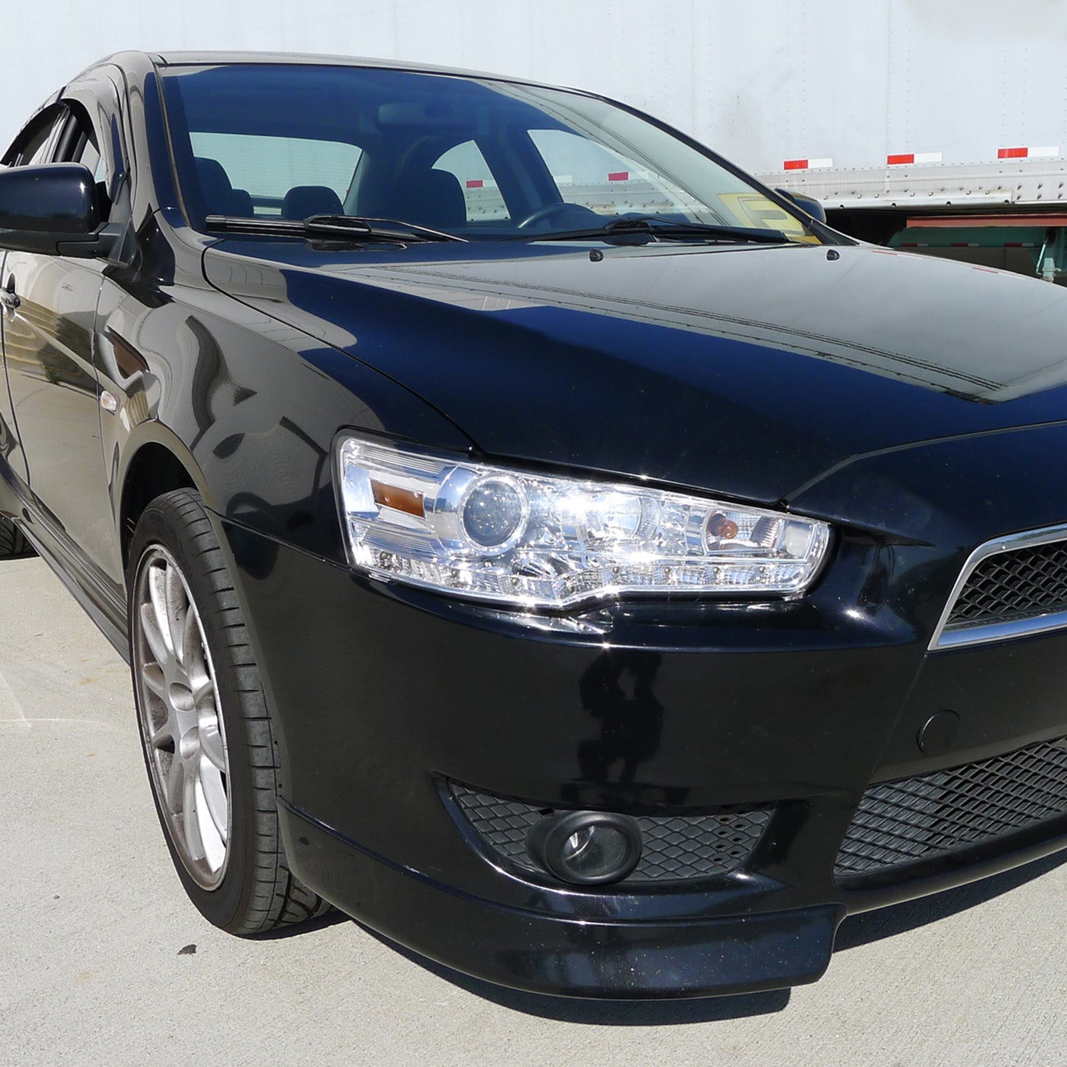 2008-2015 Mitsubishi Lancer EVO Projector Headlights SMD LED Light Chrome