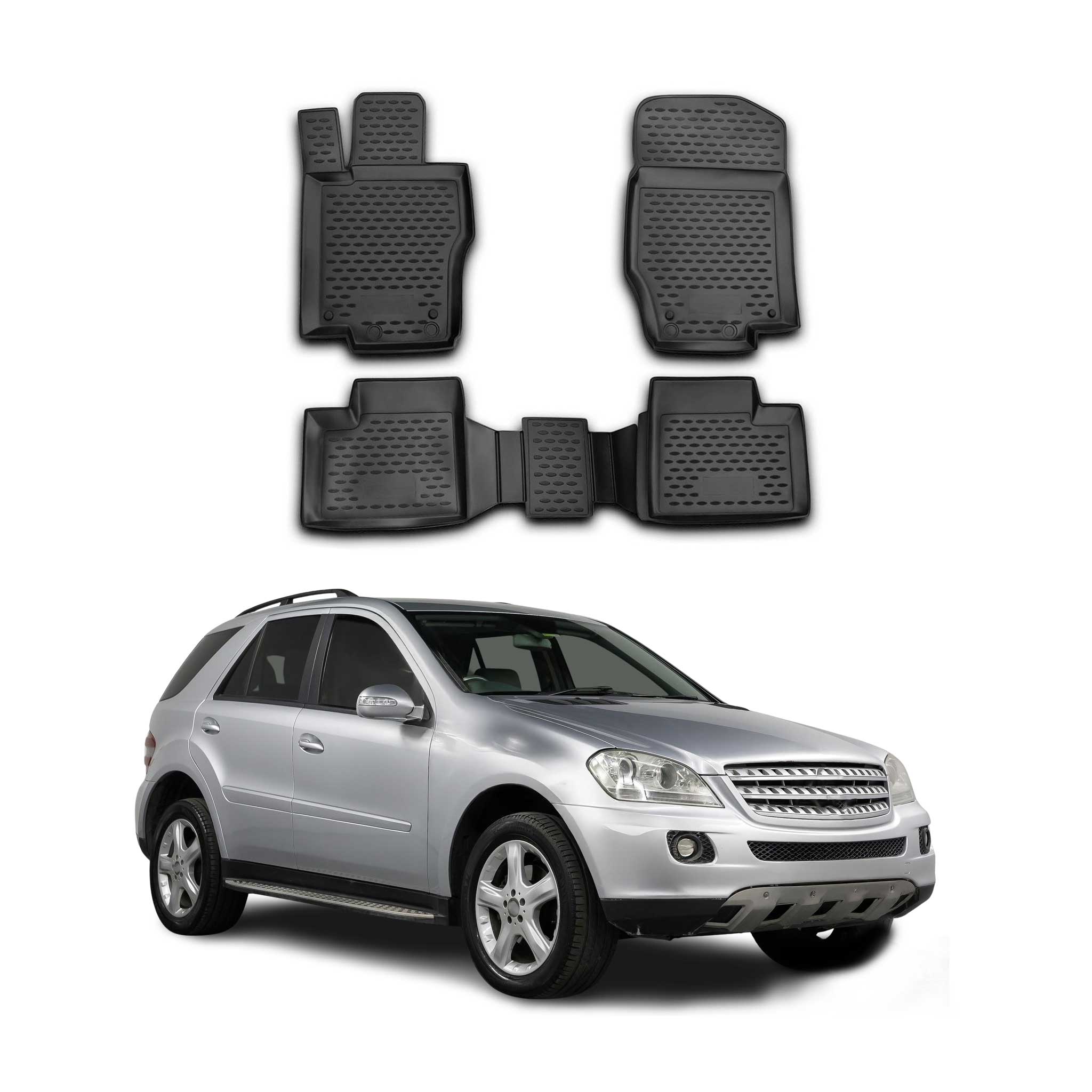 2007-2012 Mercedes GL Class X164 Floor Mats Liners Full Set All Weather Black