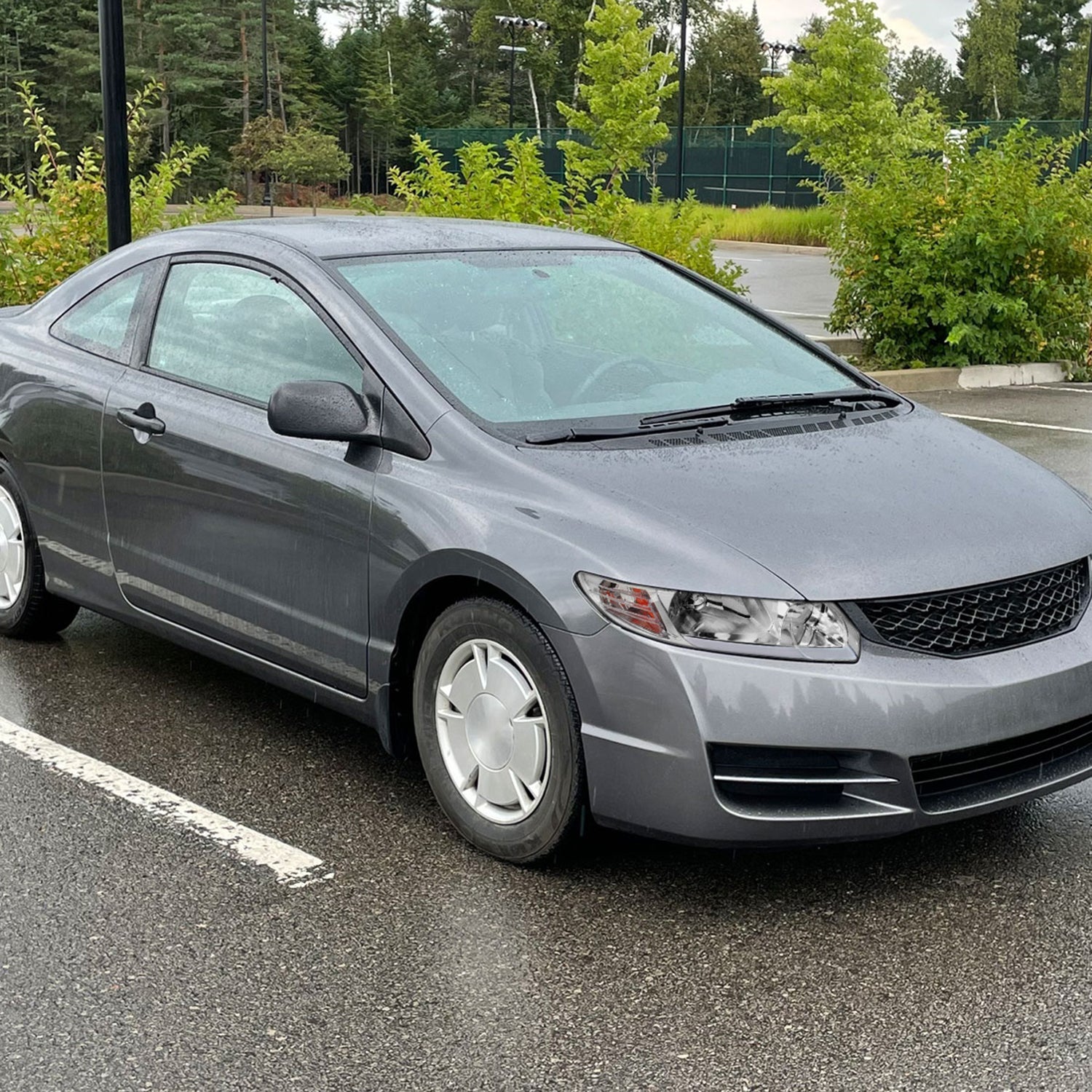 2006-2011 Honda Civic 4DR Sedan Factory Headlights w/LED Strip Chrome/Clear