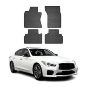 2014-2023 Infiniti Q50 Floor Mats Liners Full Set All Weather Rubber Black