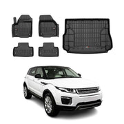 2012-2019 Land Rover Range Rover Evoque Premium Floor Mats & Cargo Liner Full Set All Weather Heavy Duty