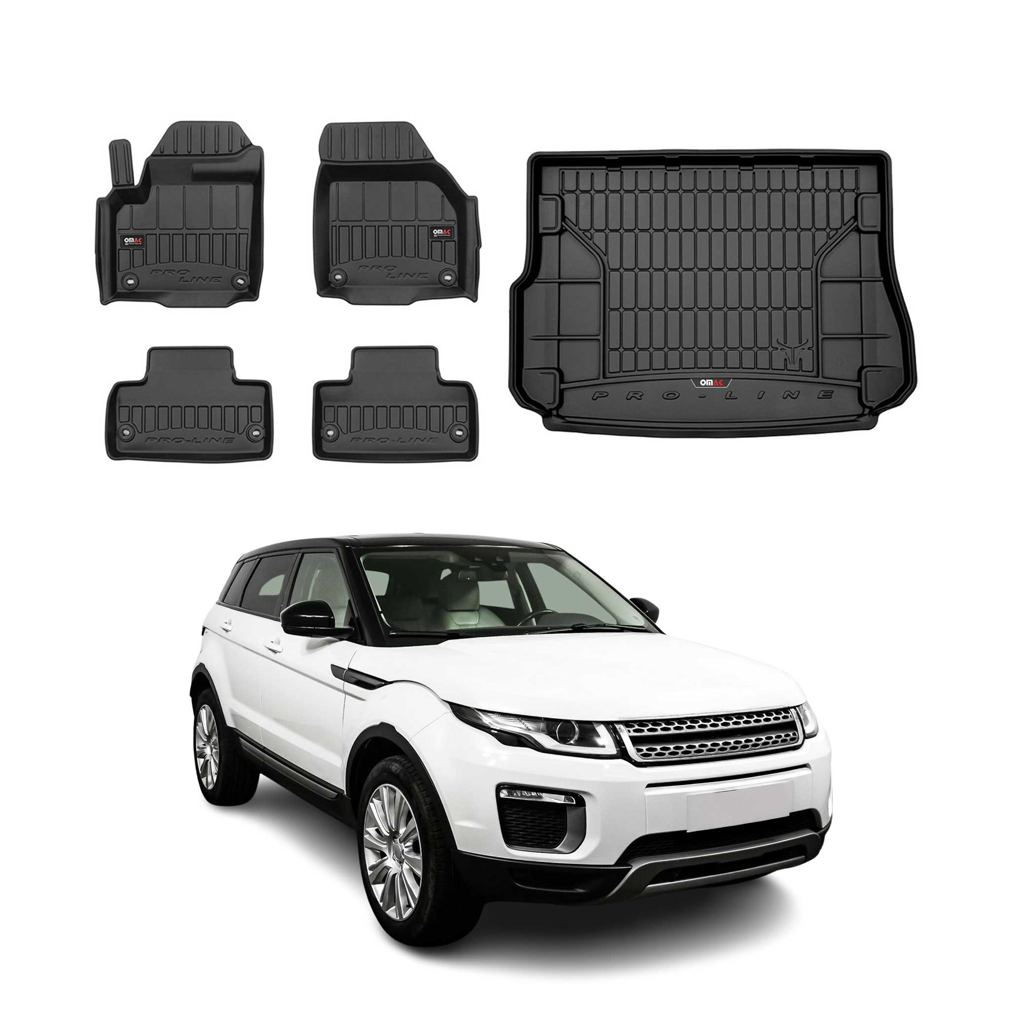 2012-2019 Land Rover Range Rover Evoque Premium Floor Mats & Cargo Liner Full Set All Weather Heavy Duty