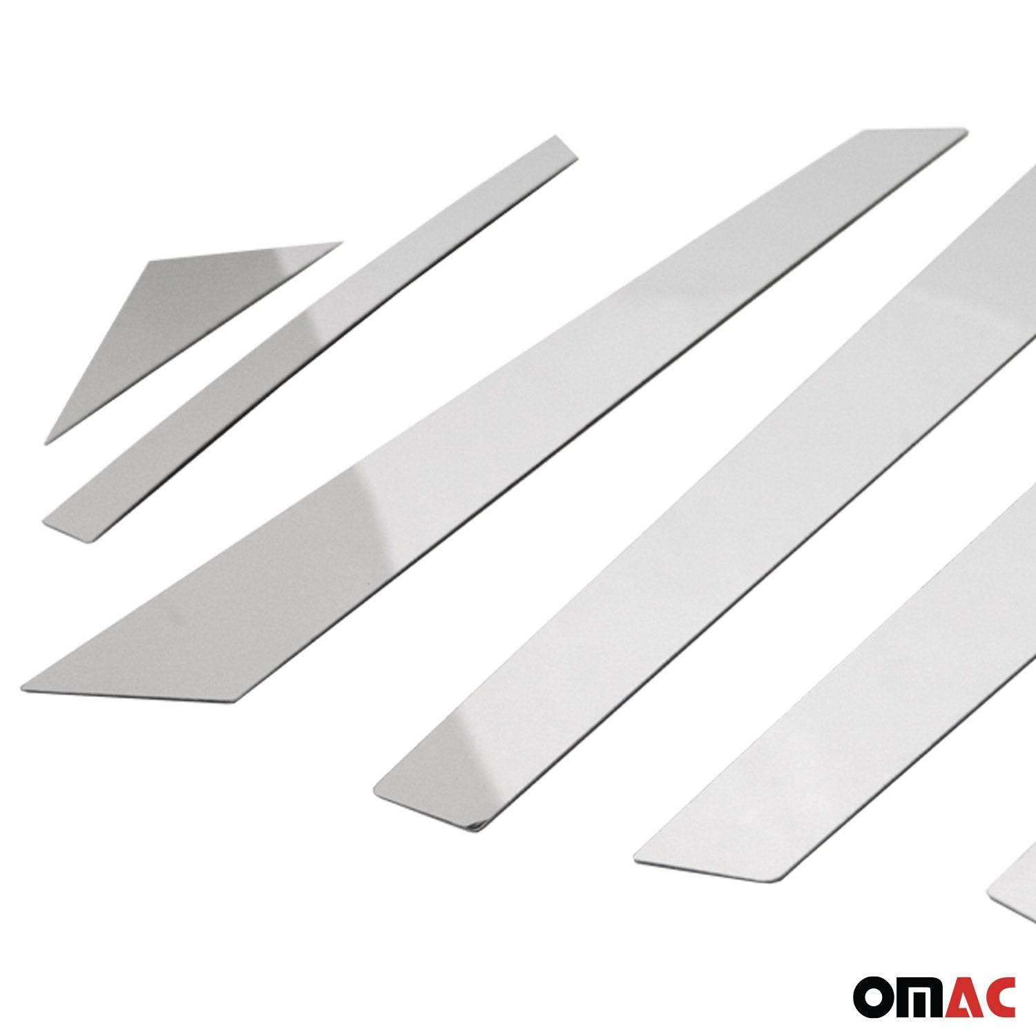 2018-2023 Hyundai Kona Window B Pillar Posts Door Trim Cover Stainless Steel Silver 8x