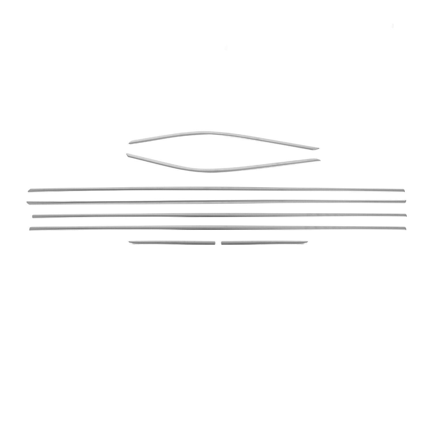 2012-2015 Toyota Prius Wagon Window Molding Trim Streamer Stainless Steel Silver 8 Pcs