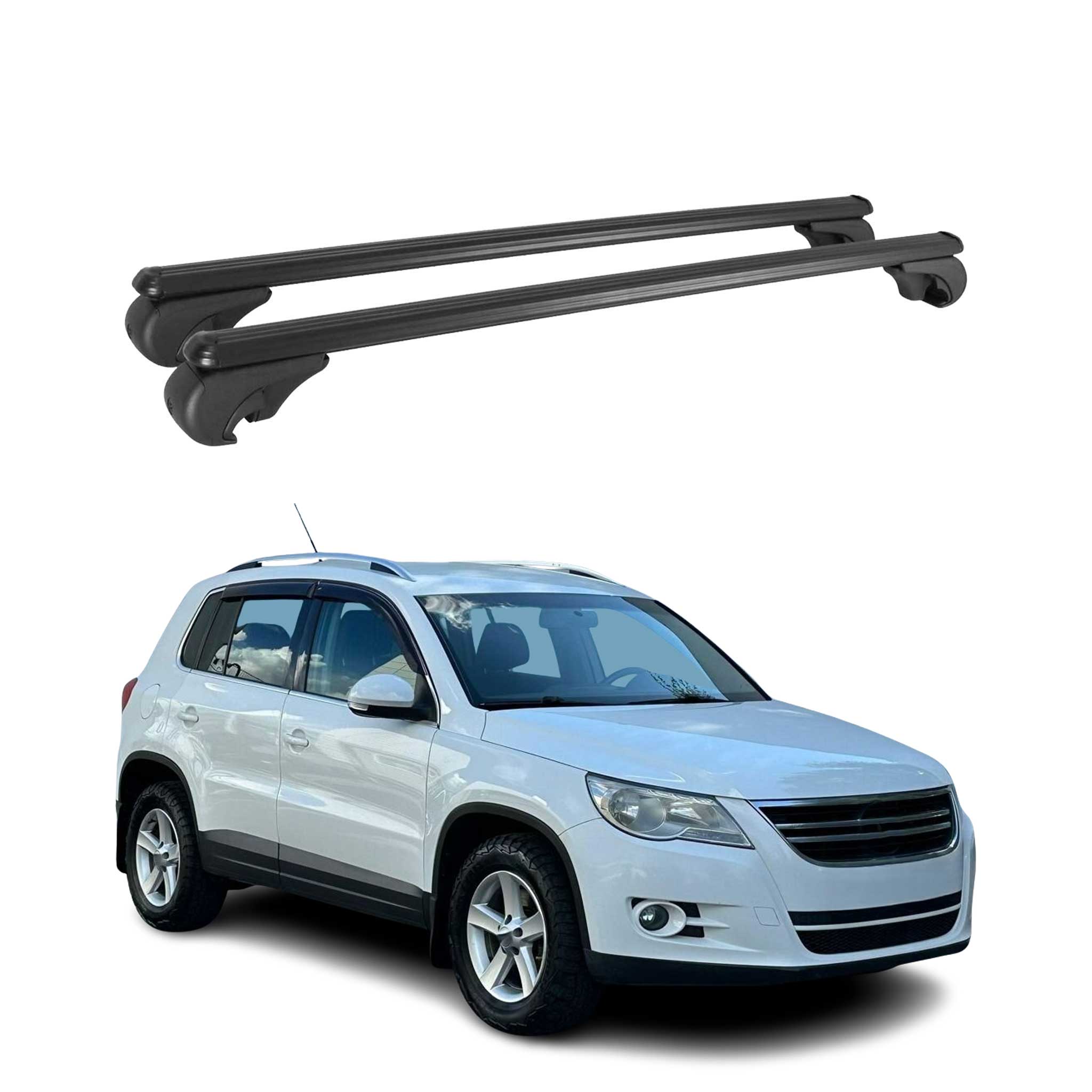 2009-2011 VW Tiguan Roof Rack Cross Bars Black