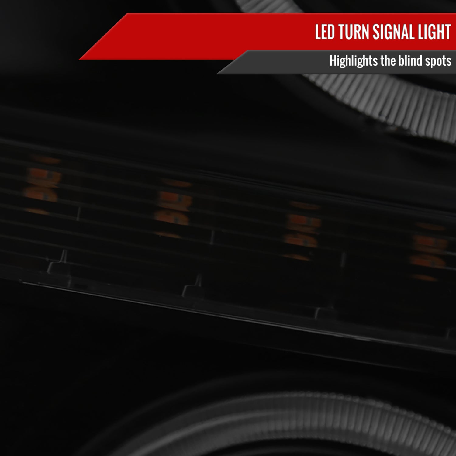 2011-2016 F-250 F-350 F-450 F-550 Dual Halo Headlights LED Signal Lights Smoke