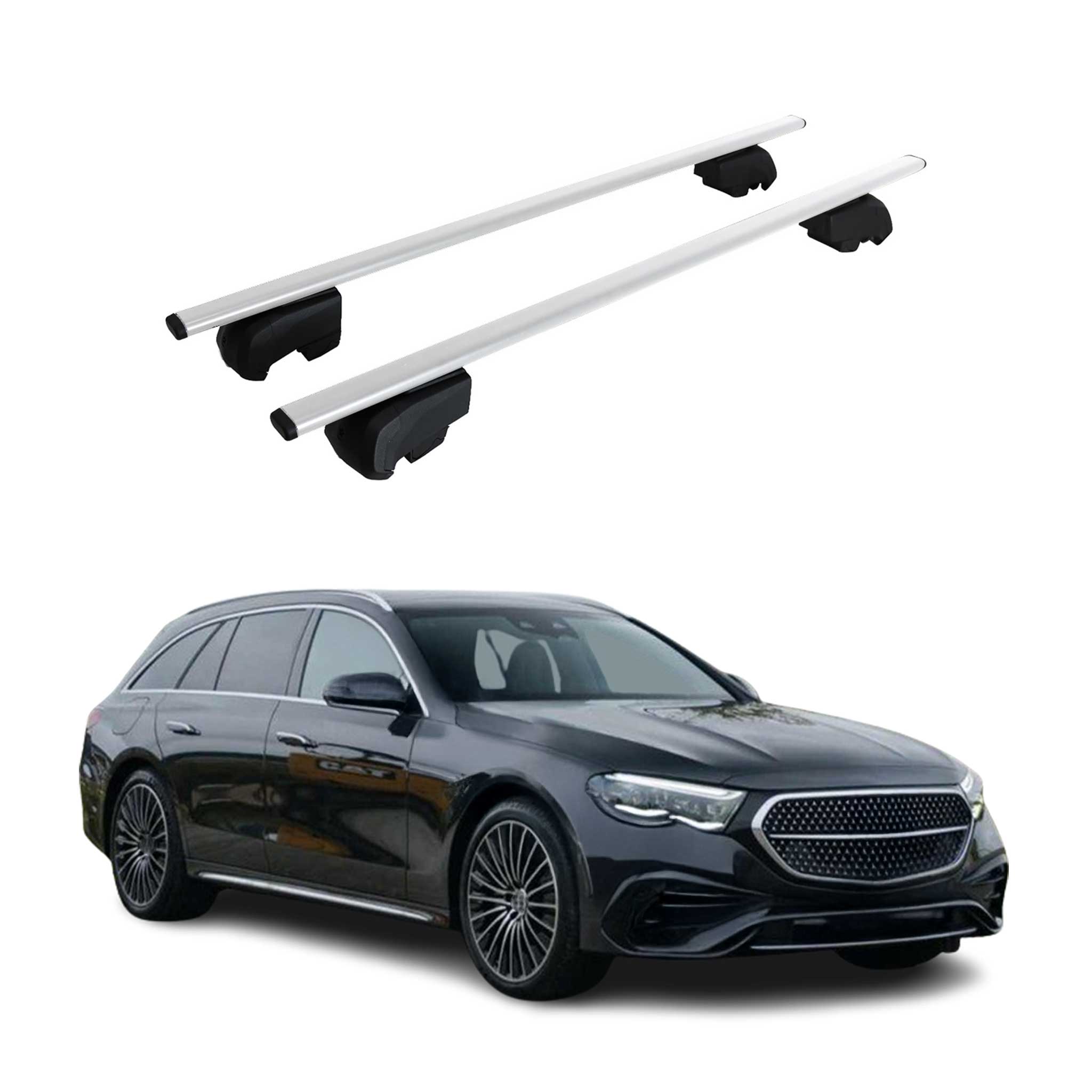 2017-2023 Mercedes E Class S213 Wagon Roof Rack Cross Bars Silver