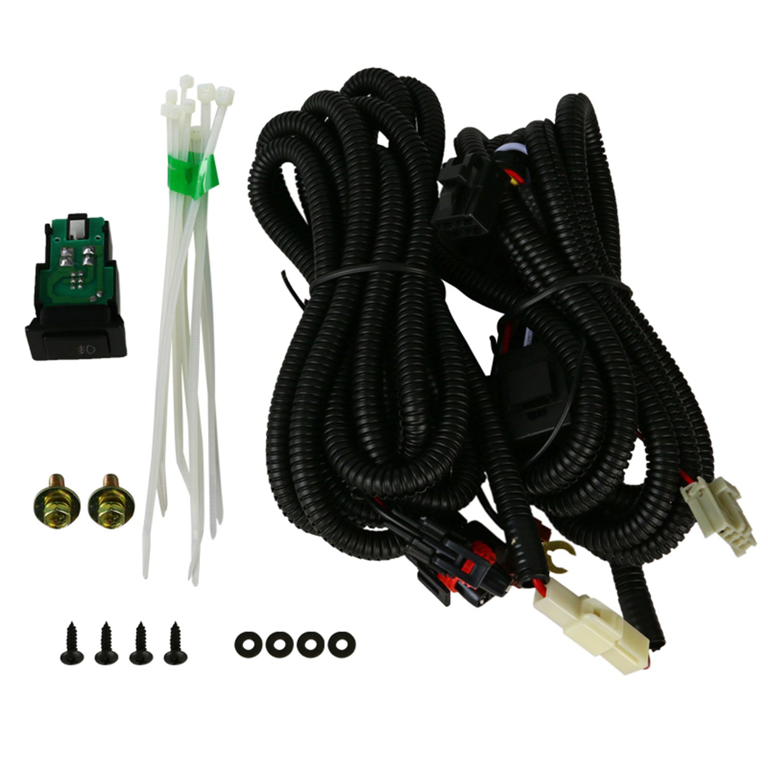 2010-2012 Nissan Altima Sedan H11 Fog Lights Kit Chrome Housing/Clear Lens