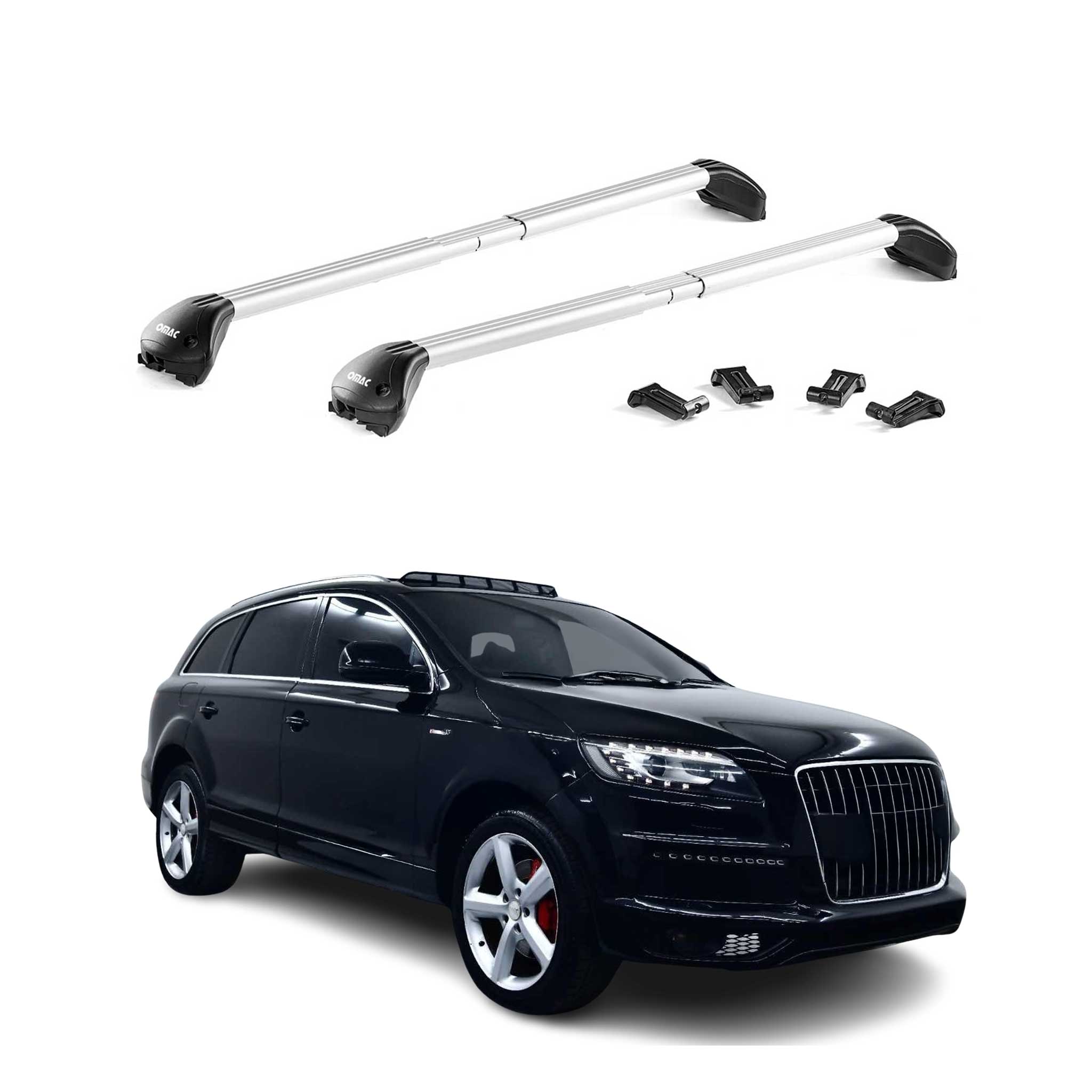 2007-2015 Audi Q7 Roof Rack Cross Bars Silver
