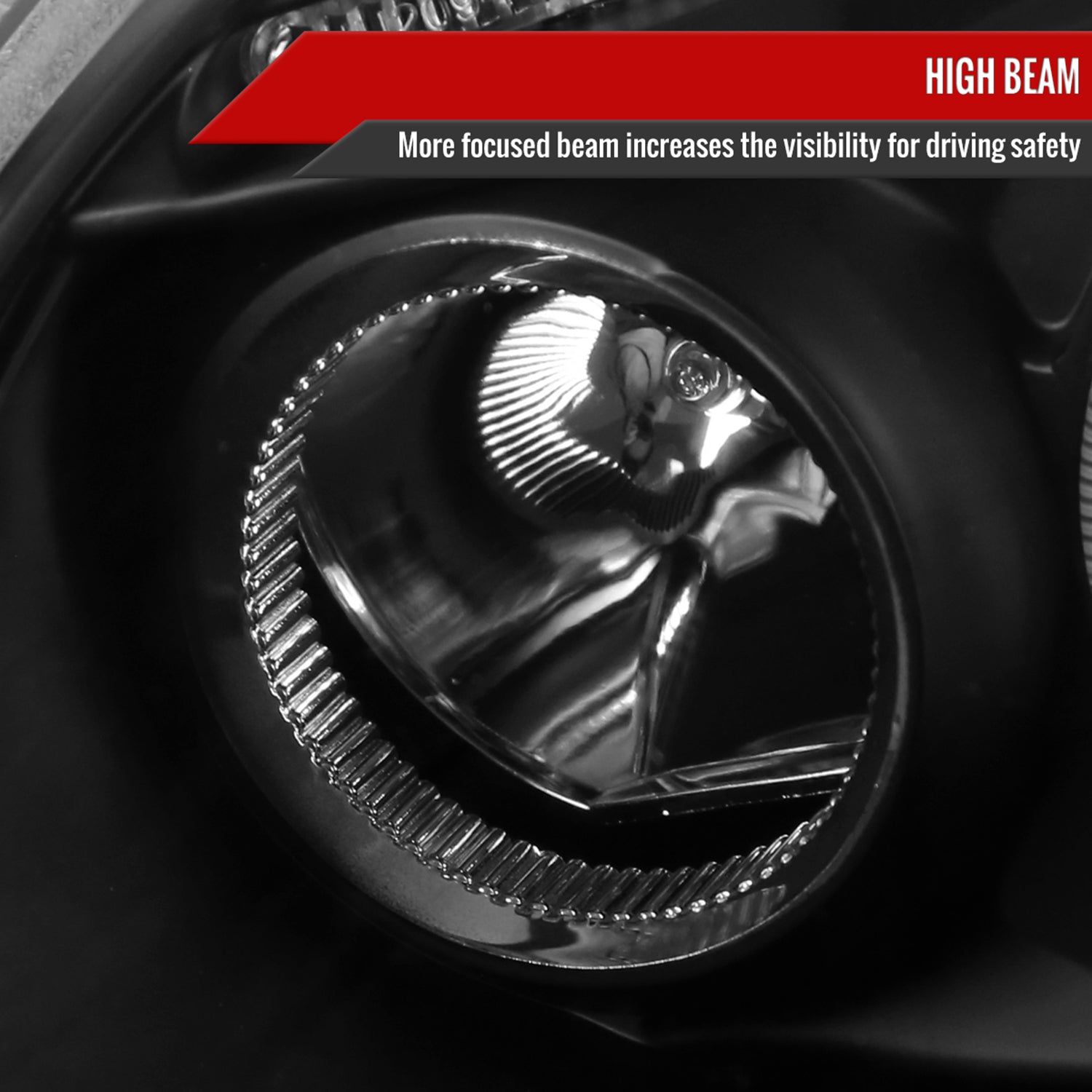 1998-2005 VW Beetle Halo Projector Headlights Matte Black/Clear Lens