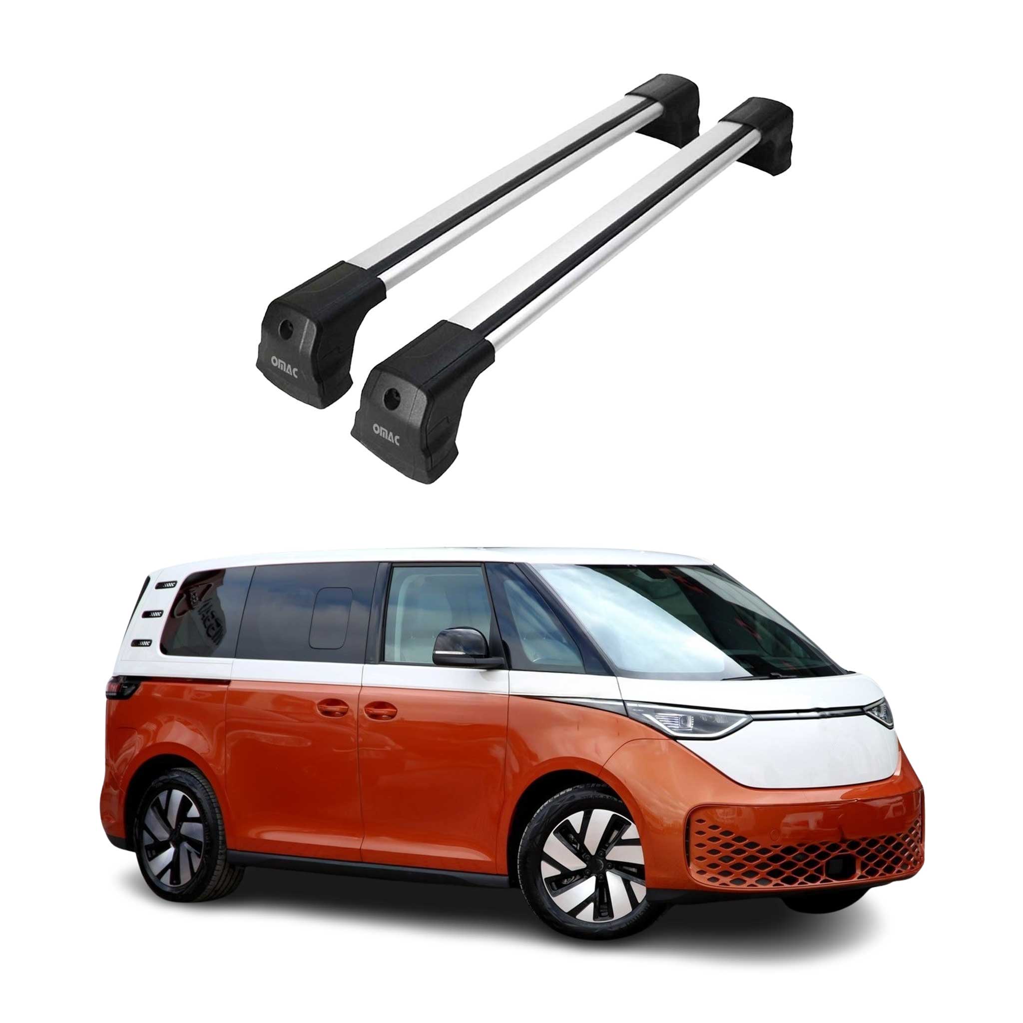 Roof Rack Cross Bars fits Volkswagen ID. Buzz 2025-2026 Gray Aluminium 2Pcs
