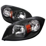 2005-2010 Chevy Cobalt Pontiac Pursuit Factory Crystal Headlights Matt Black