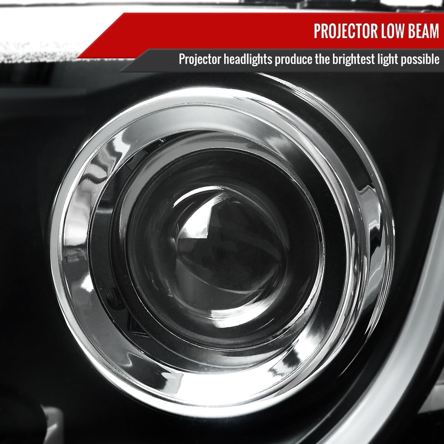 2008-2009 Pontiac G8 LED Bar Projector Headlights Matte Black/Clear Lens