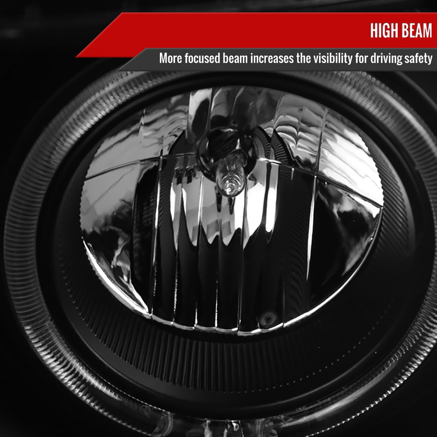 2011-2016 F-250 F-350 F-450 F-550 Dual Halo Headlights LED Signal Lights Black