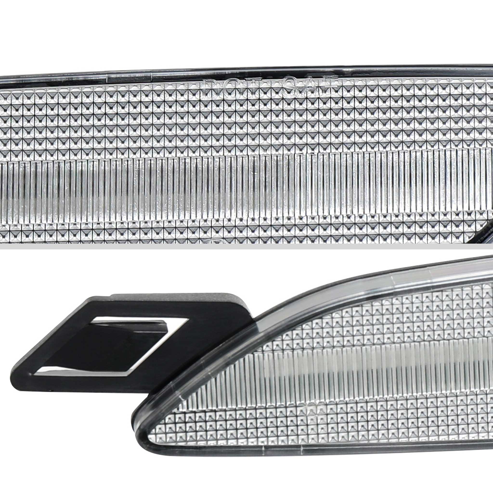 For Porsche Cayenne 958 2015-2018 Front Bumper LED Side Marker Turn Signal Lights Chrome Housing Clear Lens
