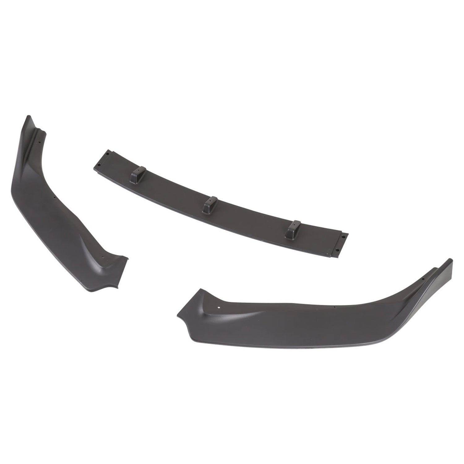 2016-2019 Nissan Sentra Matte Black Polypropylene 3Pcs Bumper Lip Spoiler