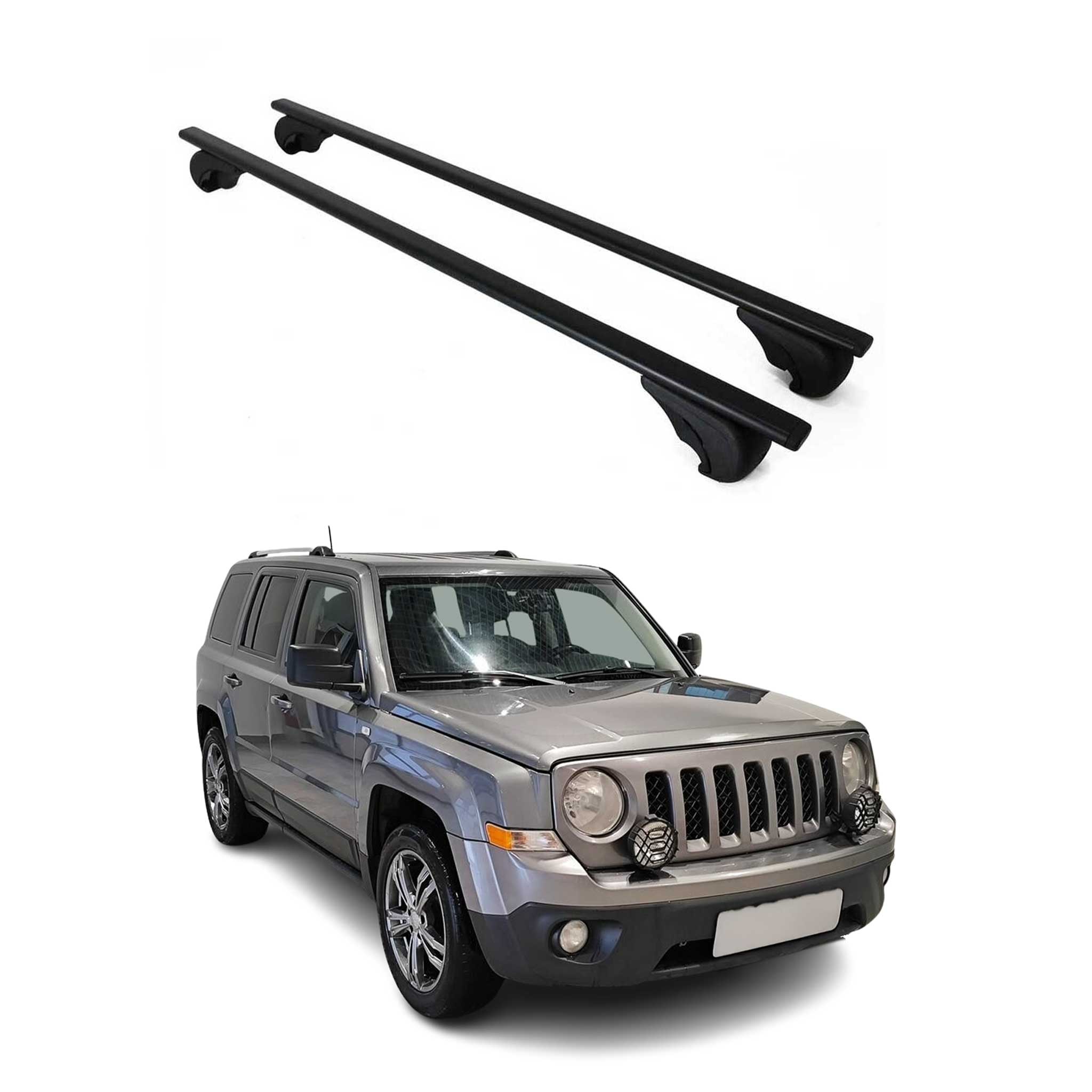 2007-2017 Jeep Patriot Roof Rack Cross Bars Black