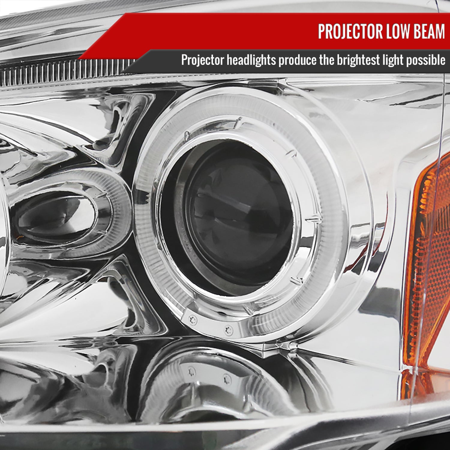 2002-2004 Acura RSX Dual Halo Projector Headlights Chrome Housing/Clear Lens