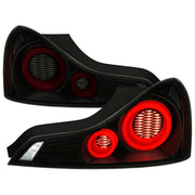 For Infiniti G37 2008-13 / Q60 Coupe 2014-15 Red LED Tail Lights Switchback Sequential Turn Signals Black Housing Smoked Lens