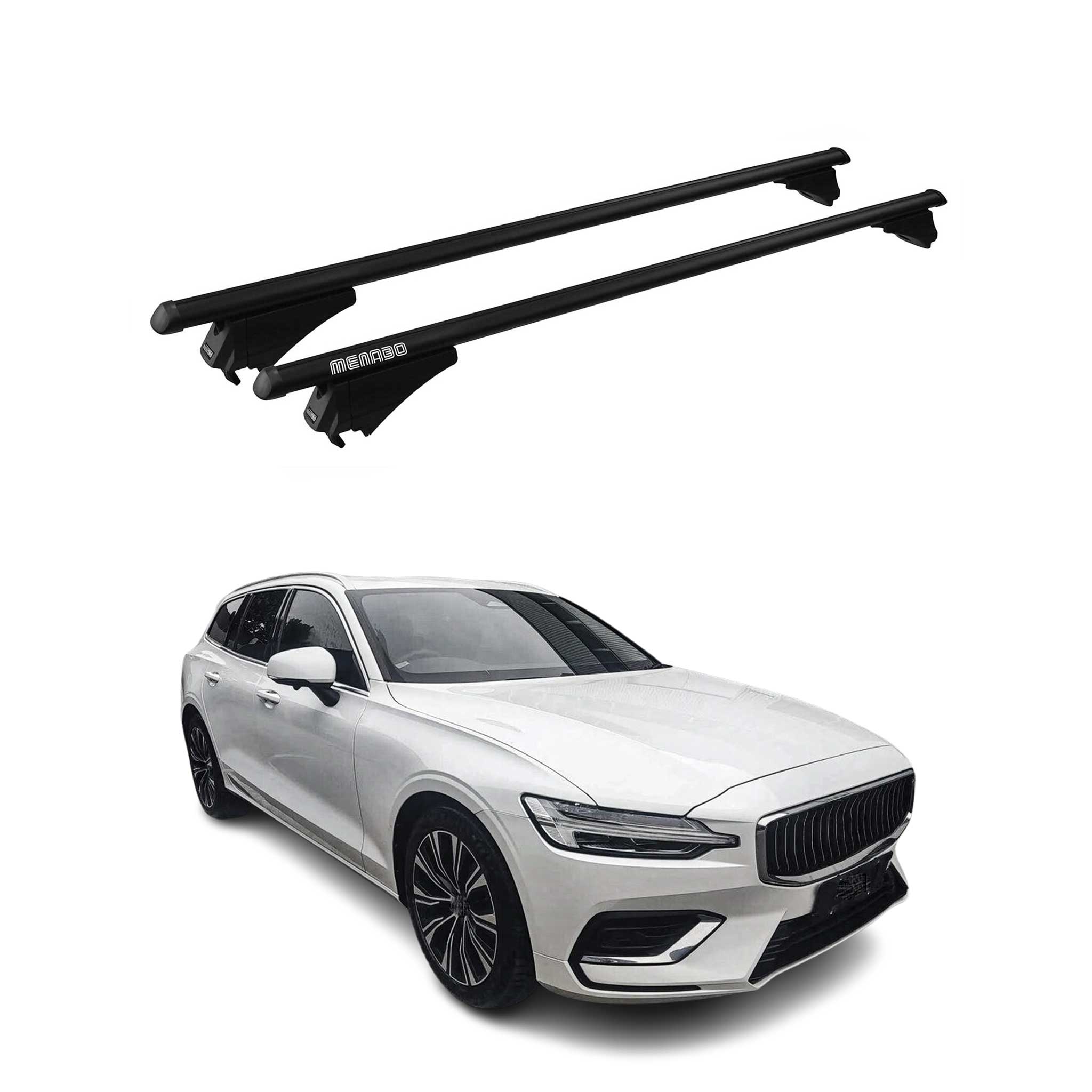 2020-2023 Volvo V60 Roof Rack Cross Bars Black