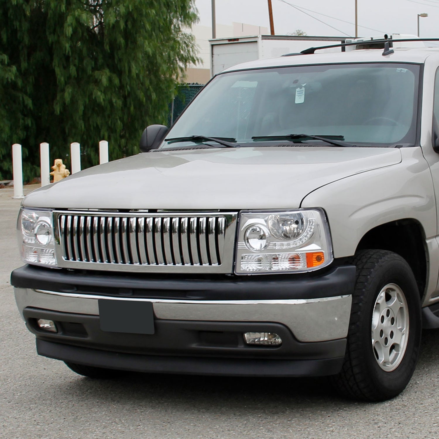 1999-2002 Chevy Silverado 1500 2500/Tahoe Suburban Headlights LED Light Chrome