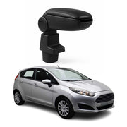 2011-2019 Ford Fiesta Black Center Console Armrest Plastic PU Leather 1Pc