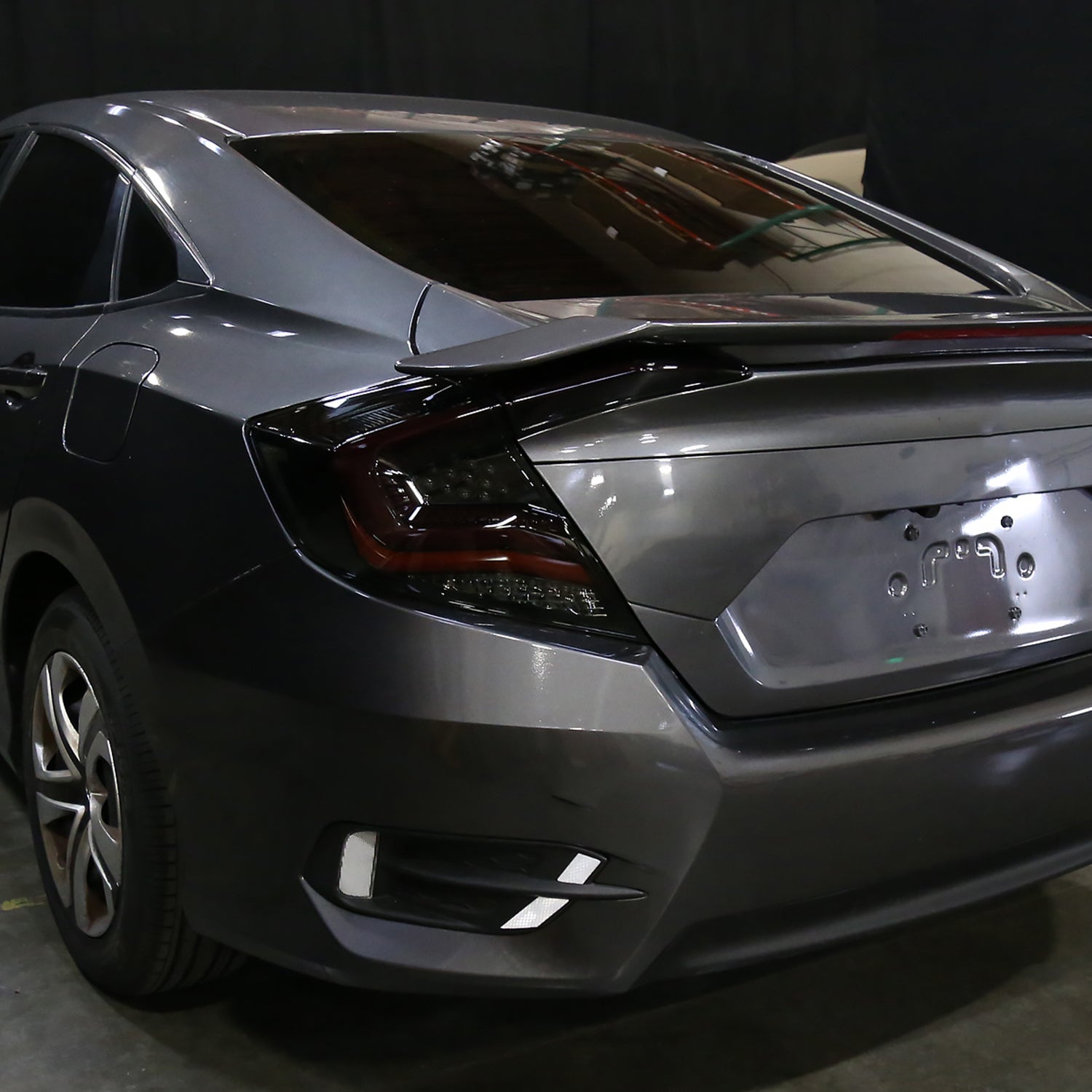 2016-2021 Honda Civic Sedan LED Tail Lights &Signal Lights Glossy Black V2