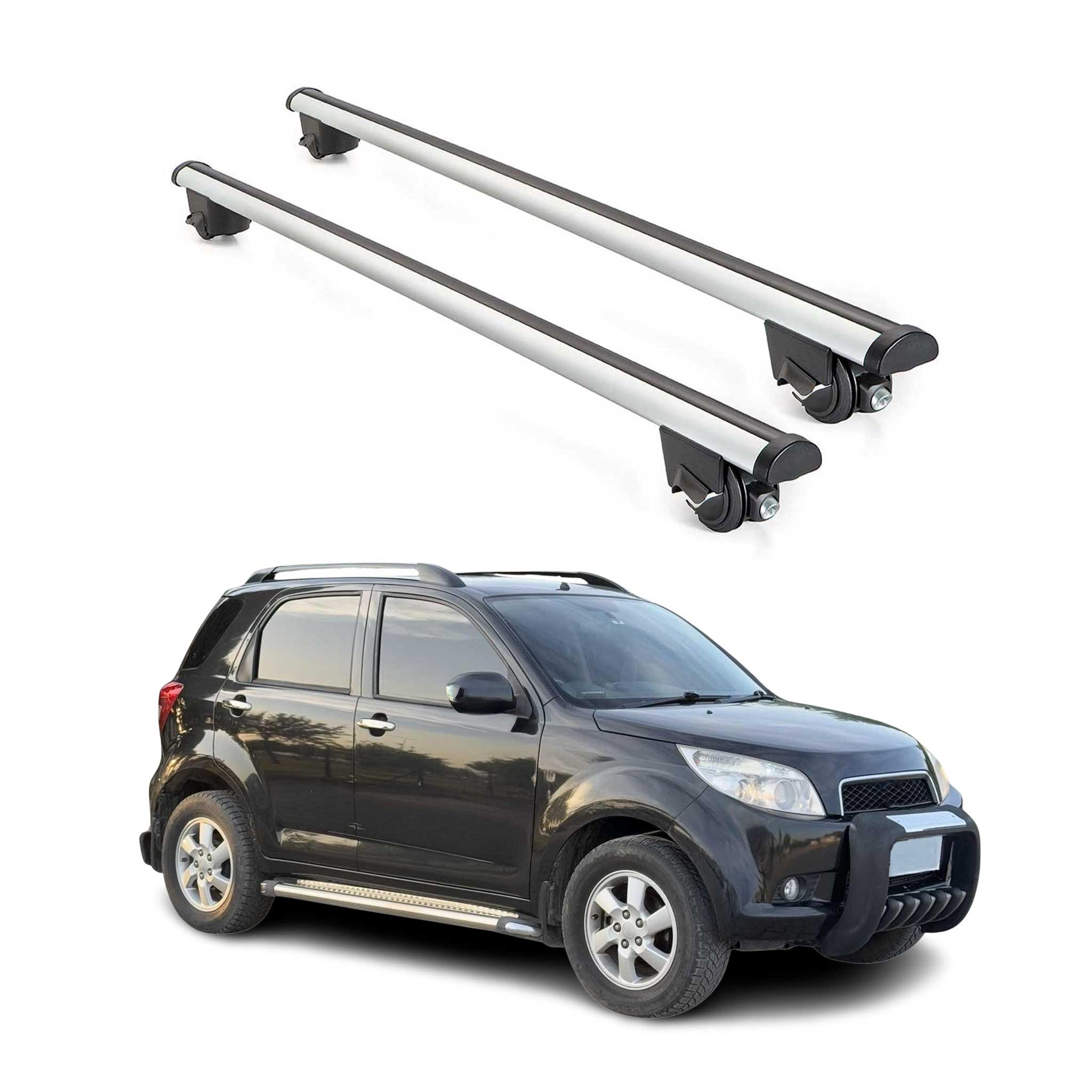 2006-2021 Daihatsu Terios Roof Rack Cross Bars Silver