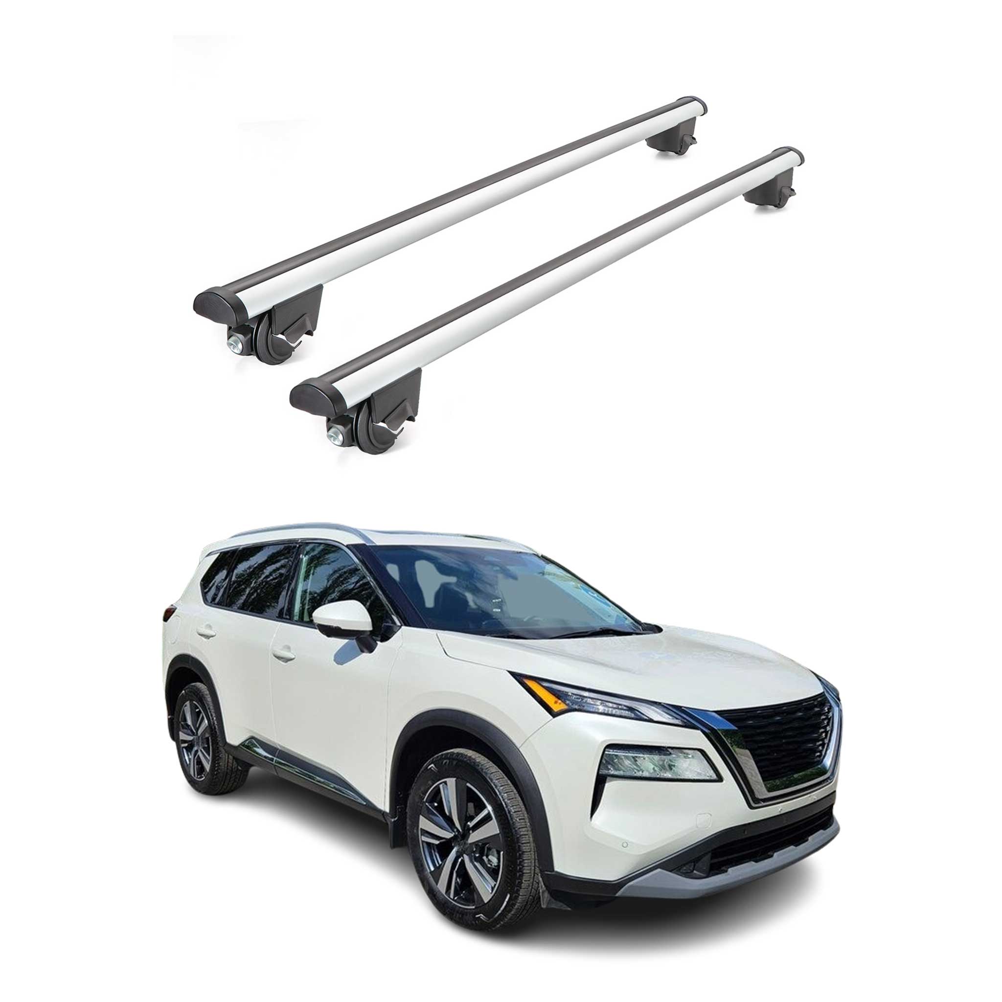 2020-2022 Nissan Rogue Sport Roof Rack Cross Bars Silver
