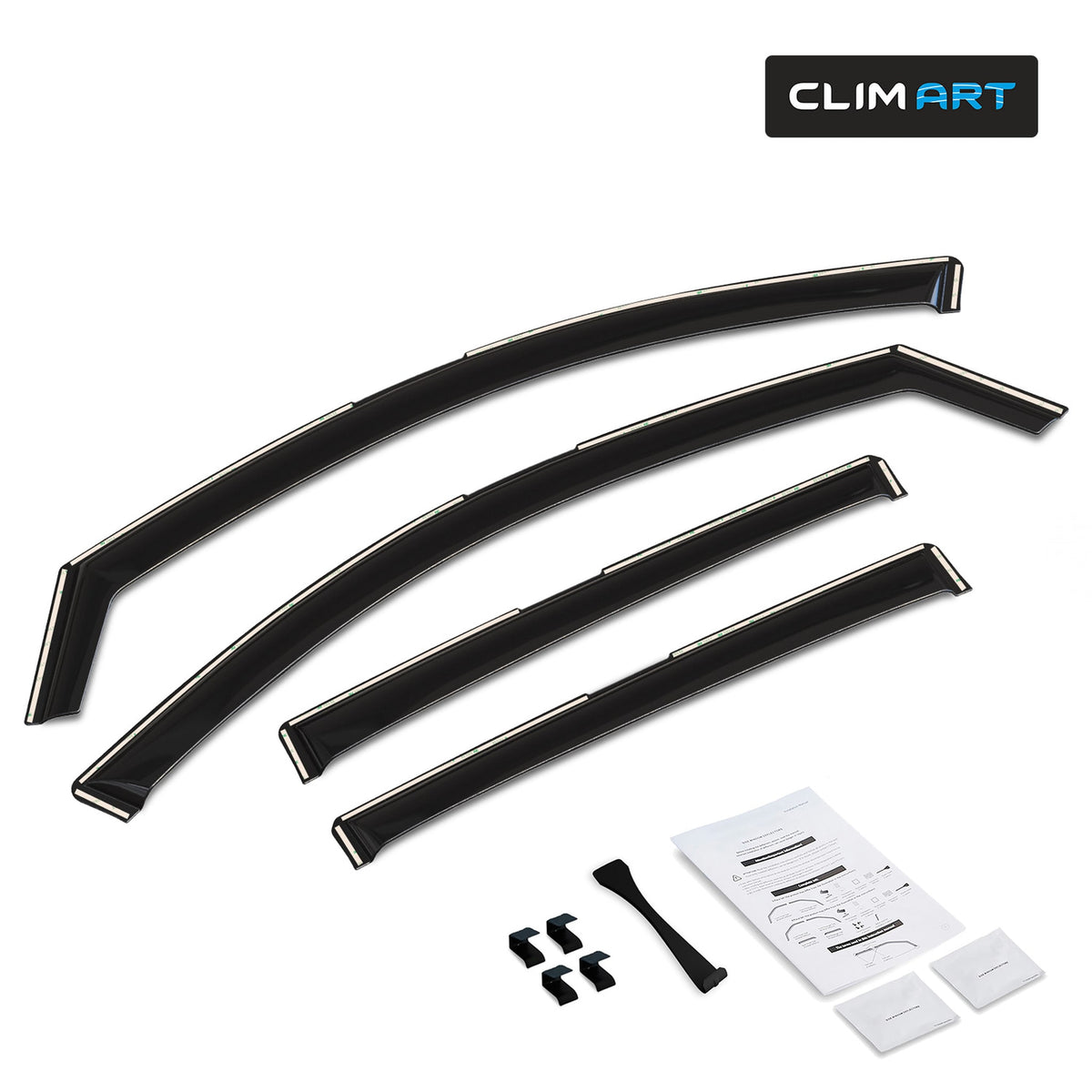 Clim Art Wind Deflectors for Buick Envision 2021-2026 In-channel Dark Smoke 4Pcs