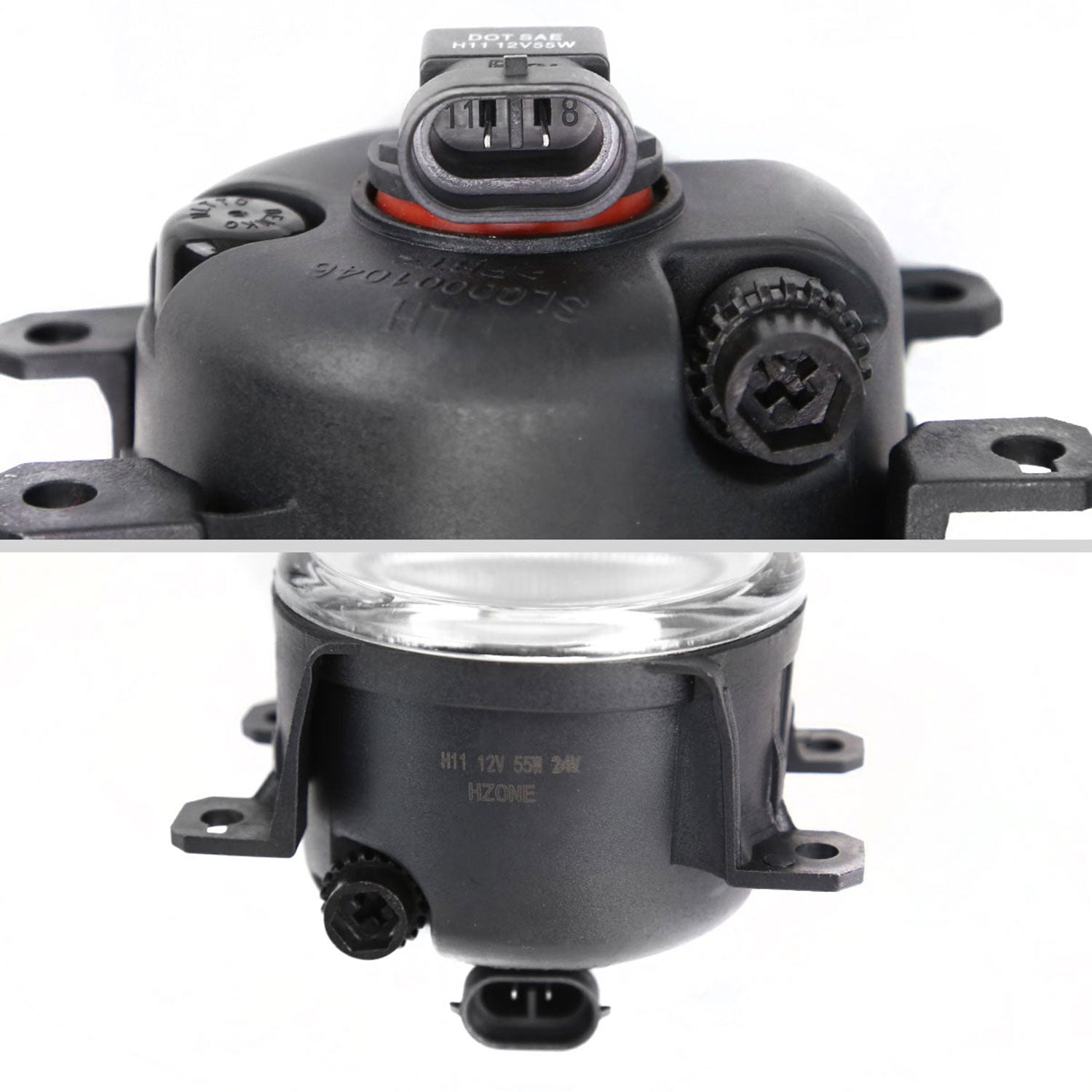 2019-2020 Honda Civic Sedan/Coupe H11 Fog Lights Kit Chrome/Clear Lens