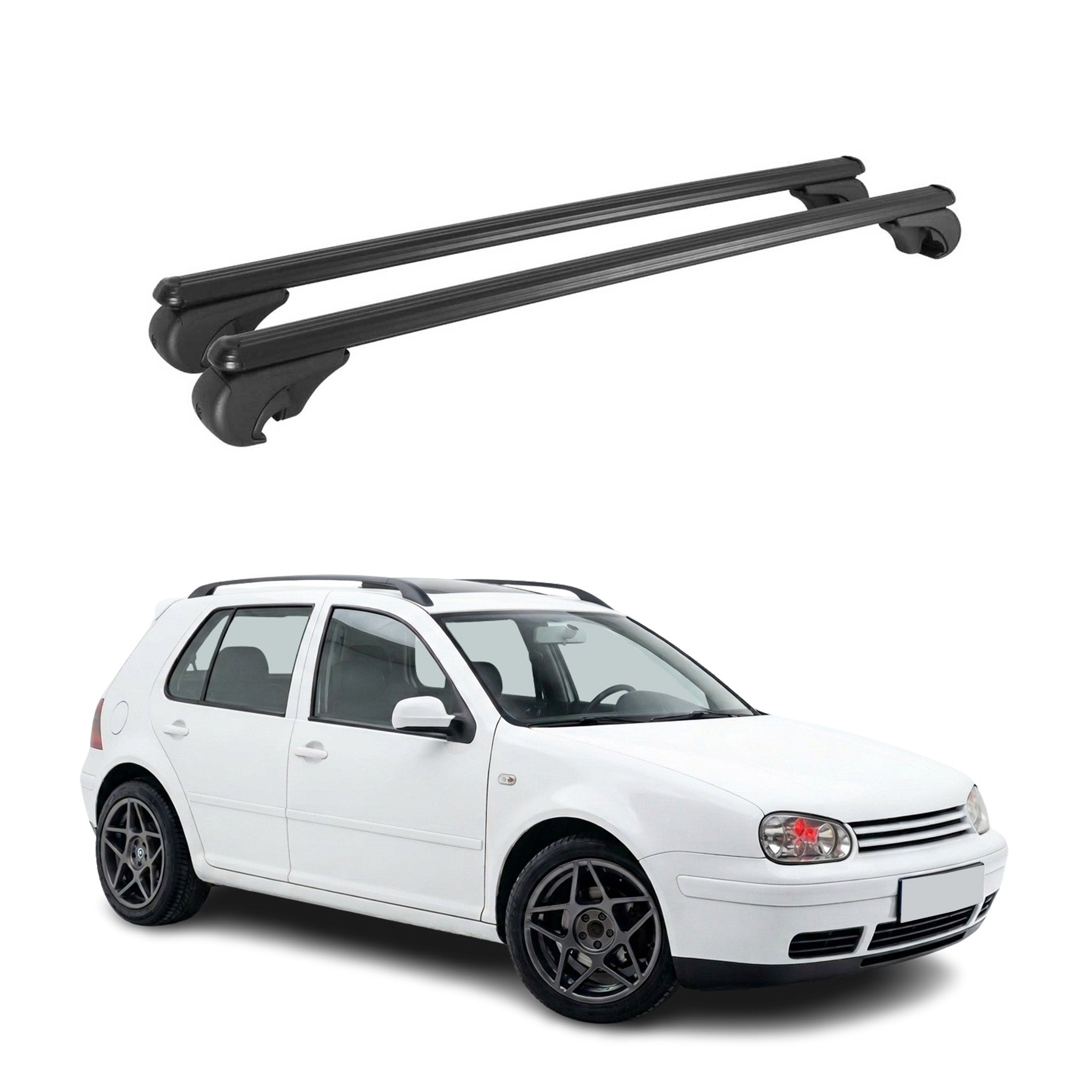 Roof Rack Cross Bars Carrier for Volkswagen Golf Hatchback 1999-2006 TÜV Gray 2x