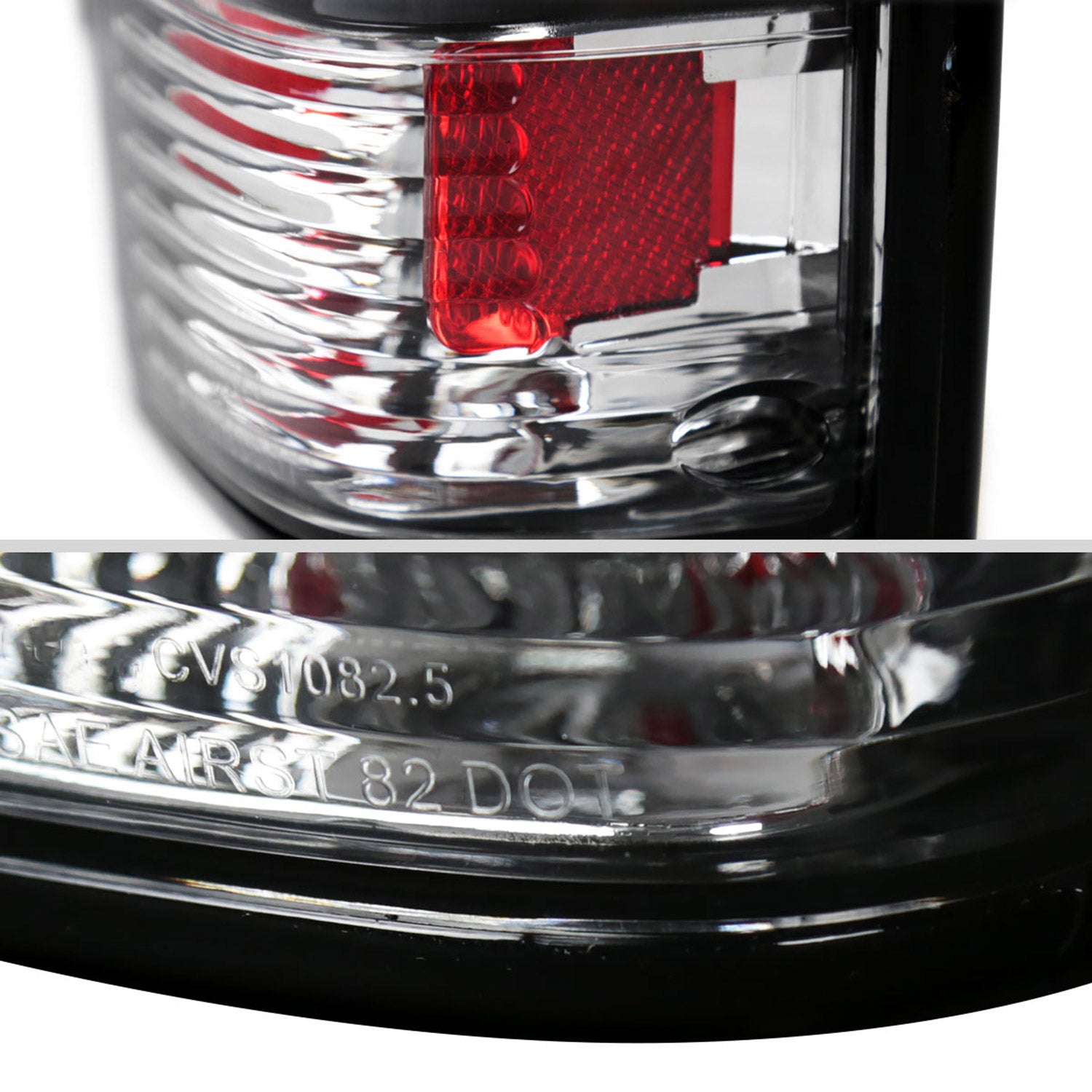 1982-1994 Chevy S10/Blazer GMC S15/Sonoma Tail Lights Matte Black/Clear Lens