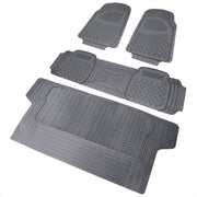 Universal fit Rubber Car Floor Mats Liner All Weather 4Pcs Gray