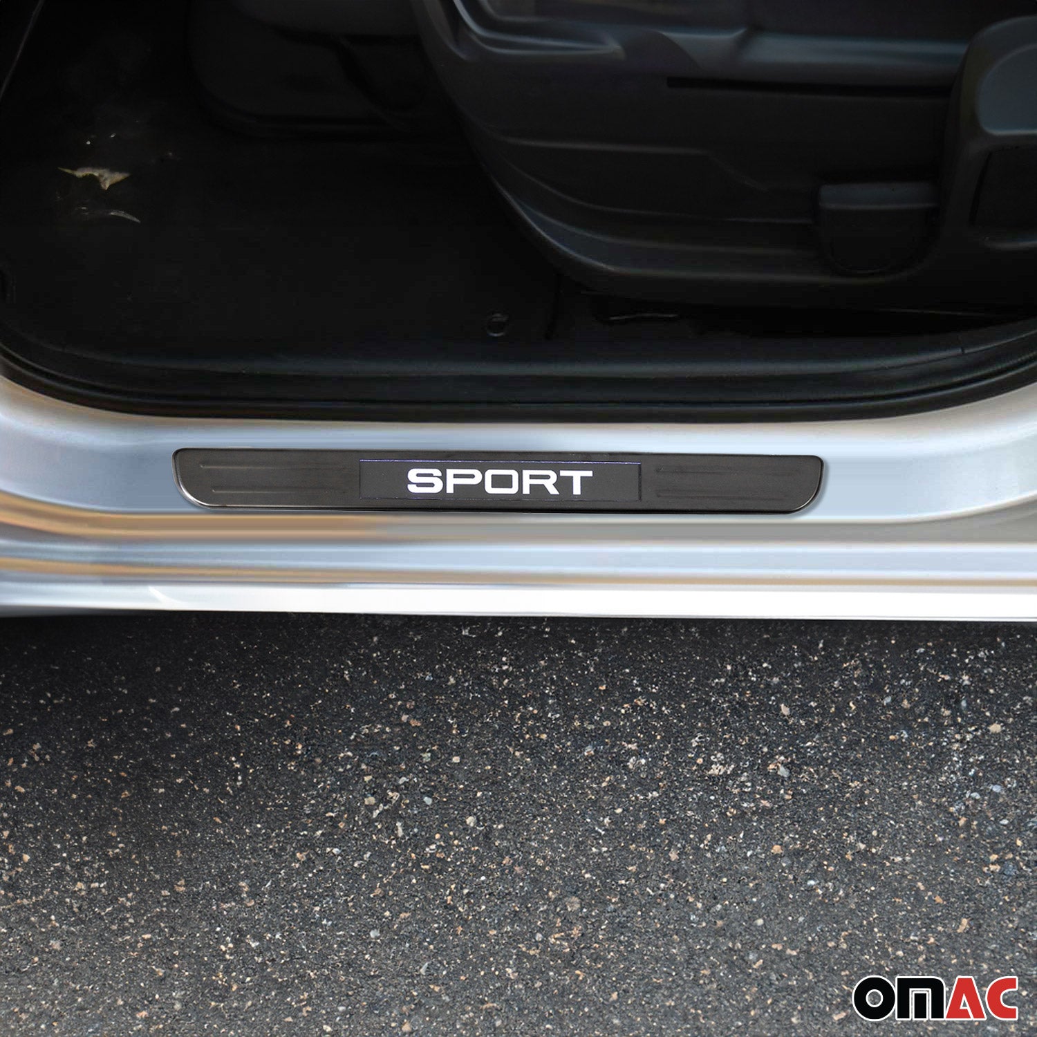 2018-2024 VW Tiguan Door Sill Scuff Plate Illuminated Brushed Stainless Steel Dark