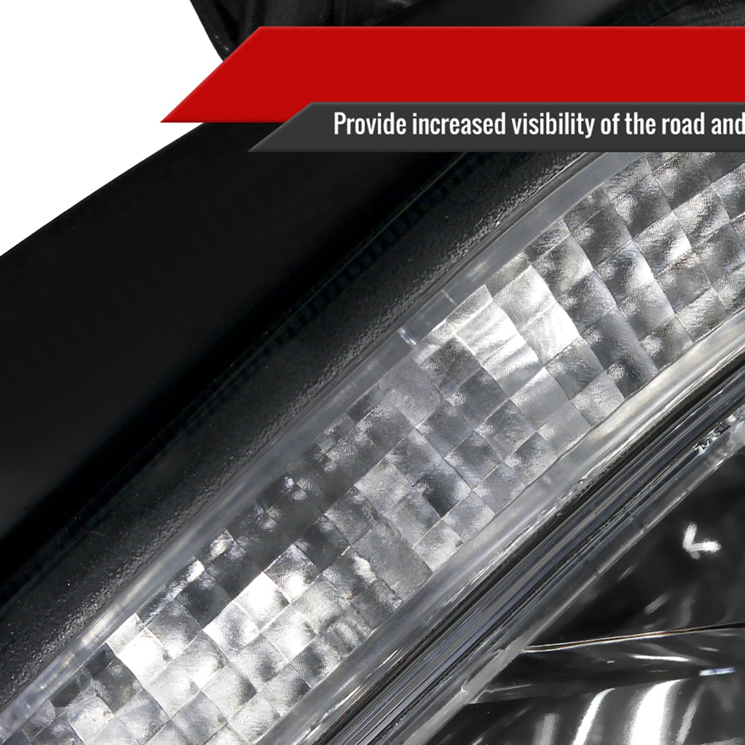 2011-2013 Toyota Corolla Projector Headlights LED Light Strip Matt Black/Clear