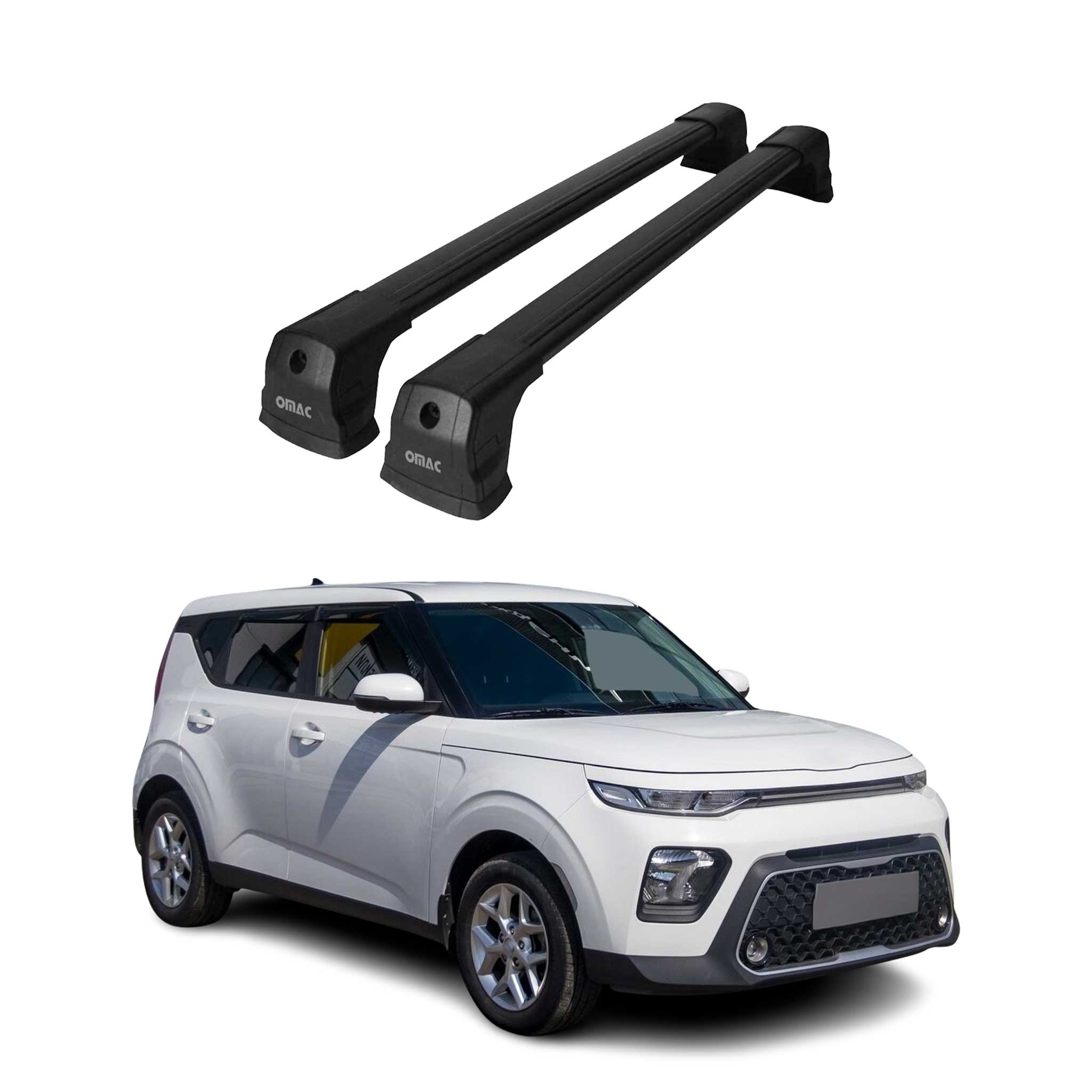 2020-2025 Kia Soul Roof Rack Cross Bars Black