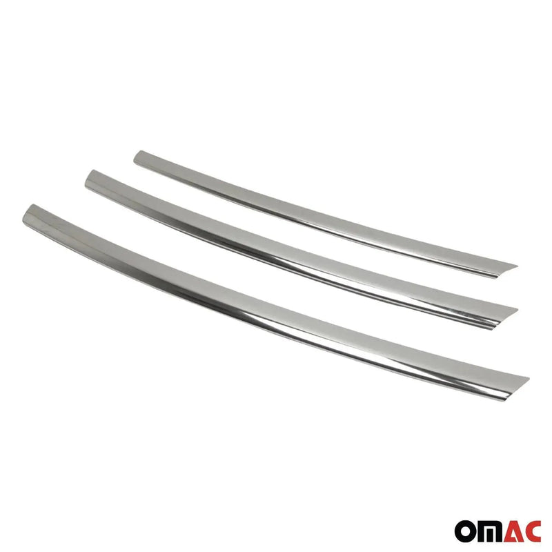 Front Bumper Grill Trim Molding for Hyundai Veloster 2012-2017 Steel Silver 3Pcs - OMAC USA