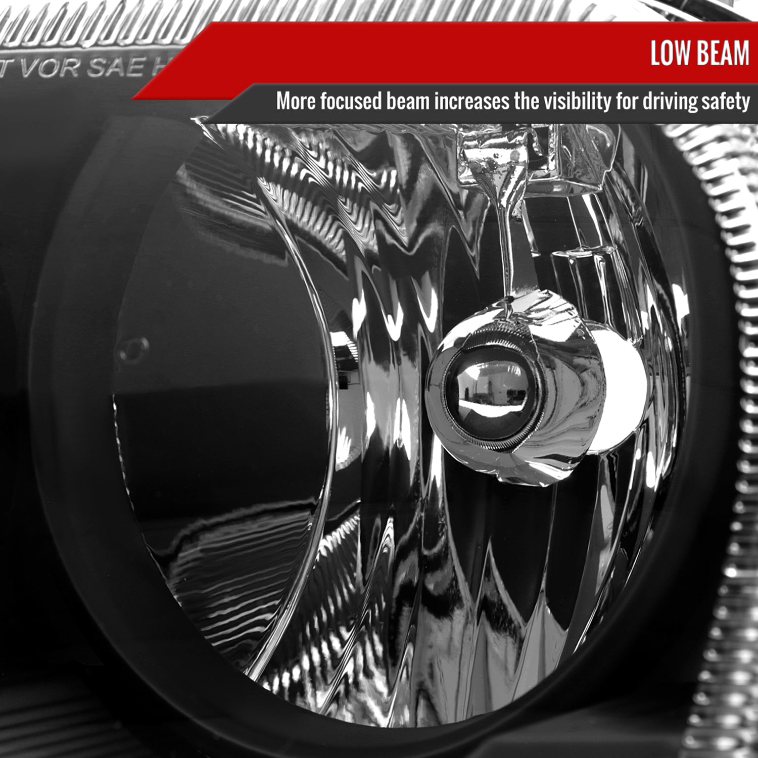 2005-2010 Chrysler 300 Factory Style Headlights Matte Black/Clear Lens