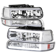 1999-2002 Chevy Silverado 1500 2500 /Tahoe Suburban LED Headlights Chrome