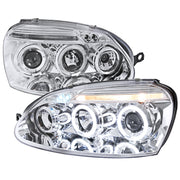 2006-2008 VW Golf Rabbit/ 2006-2010 Jetta Dual Halo Projector Headlights Chrome