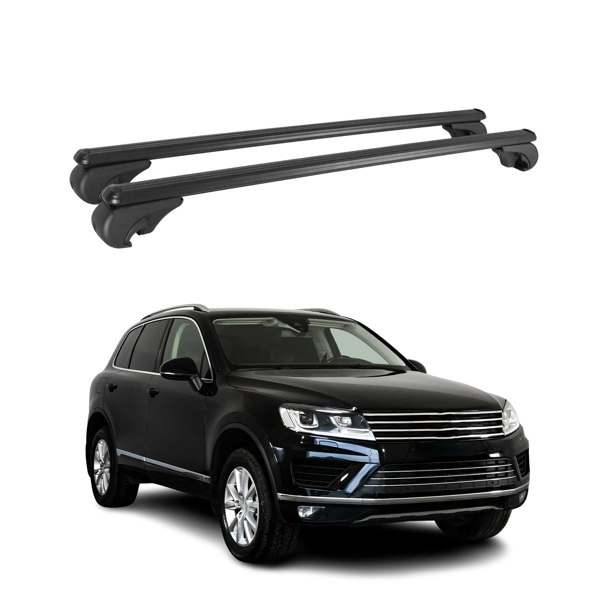 2011-2018 VW Touareg Roof Rack Cross Bars Black