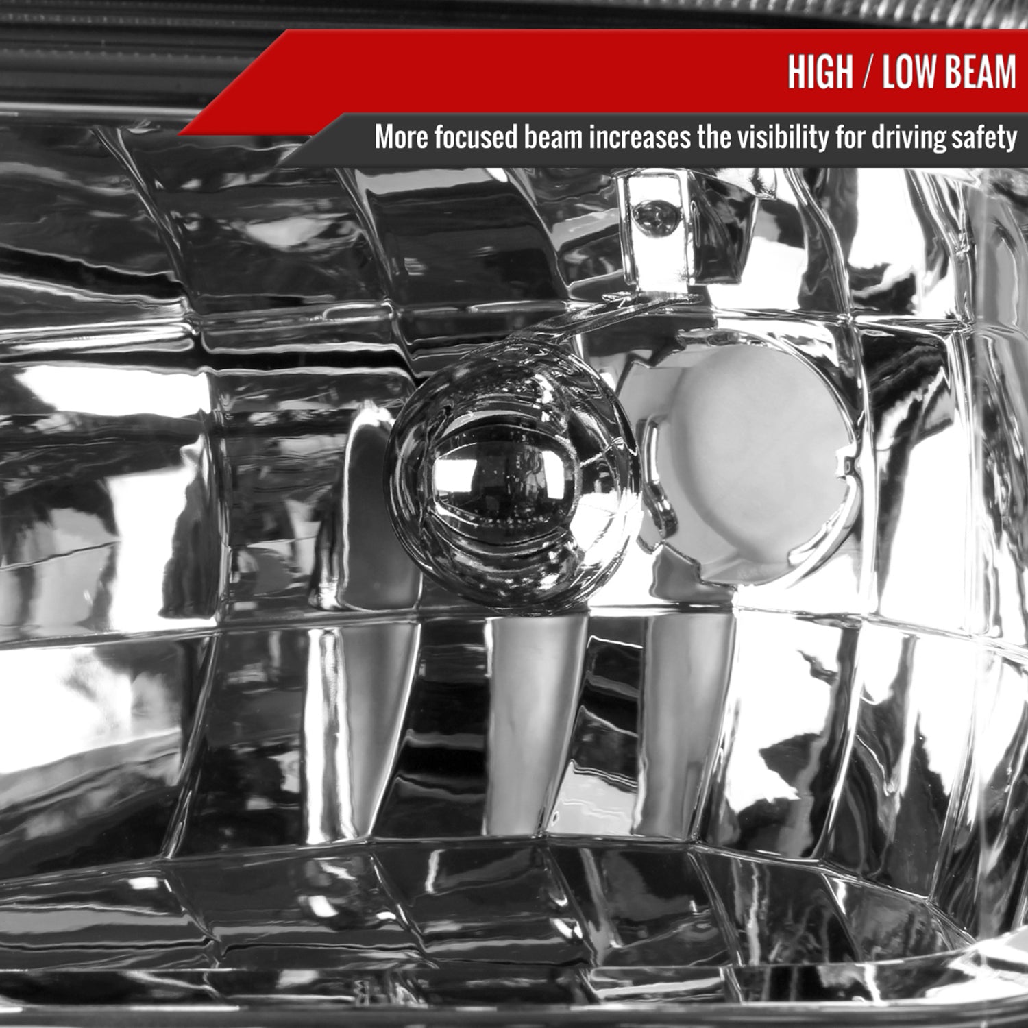 2005-2007 Ford F-250/350/450/550/Excursion Crystal Headlights Chrome/Clear