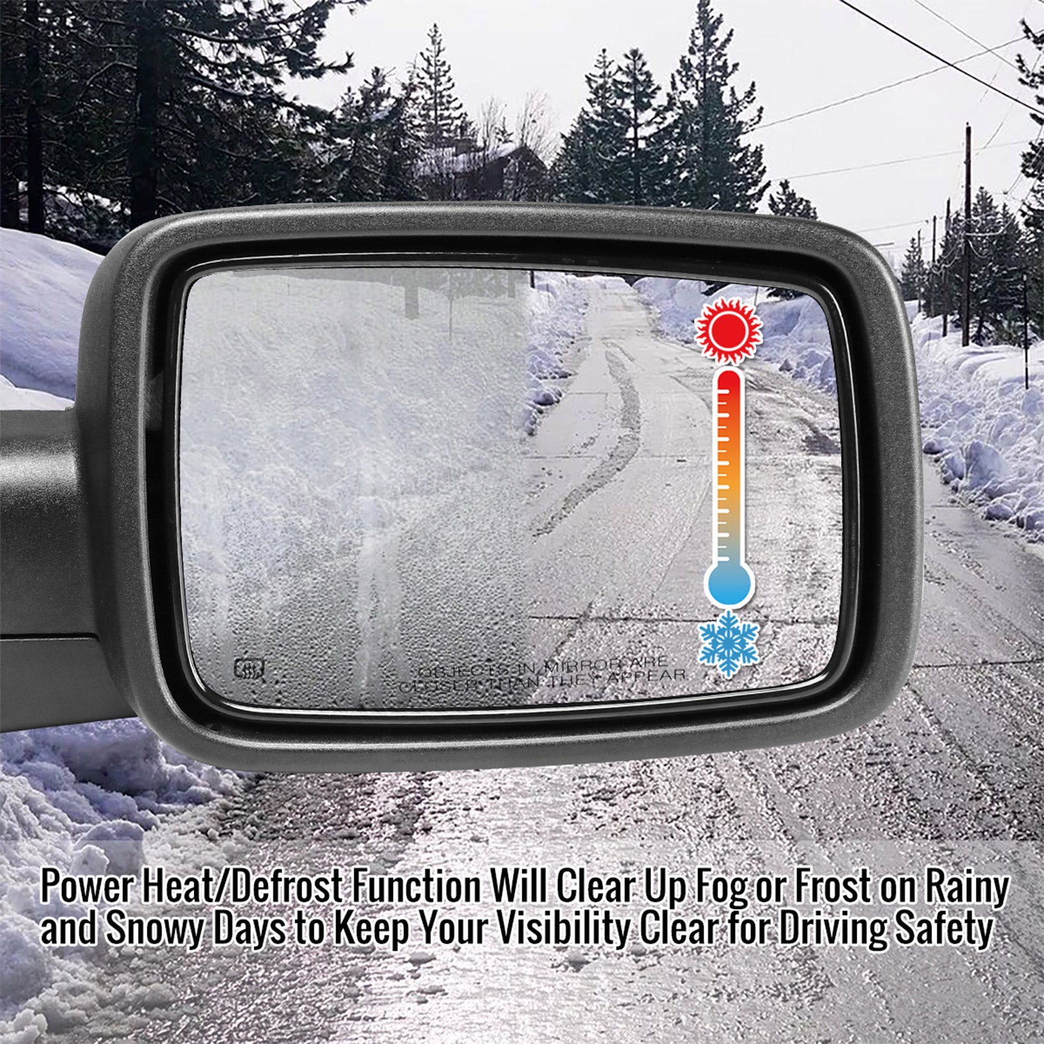 2013-2019 Dodge RAM Chrome Auto-Fold&Heated Side Mirror Turn Signal Passenger