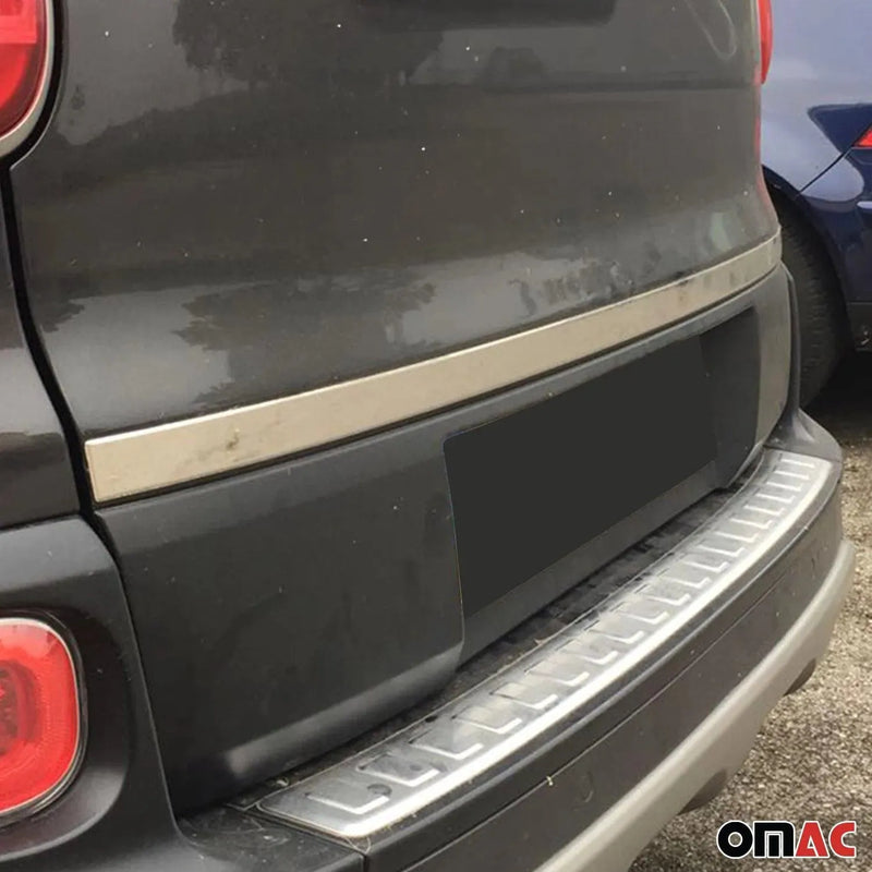 Rear Trunk Molding Trim for Fiat 500L 2014-2020 Stainless Steel Silver 1Pc - OMAC USA