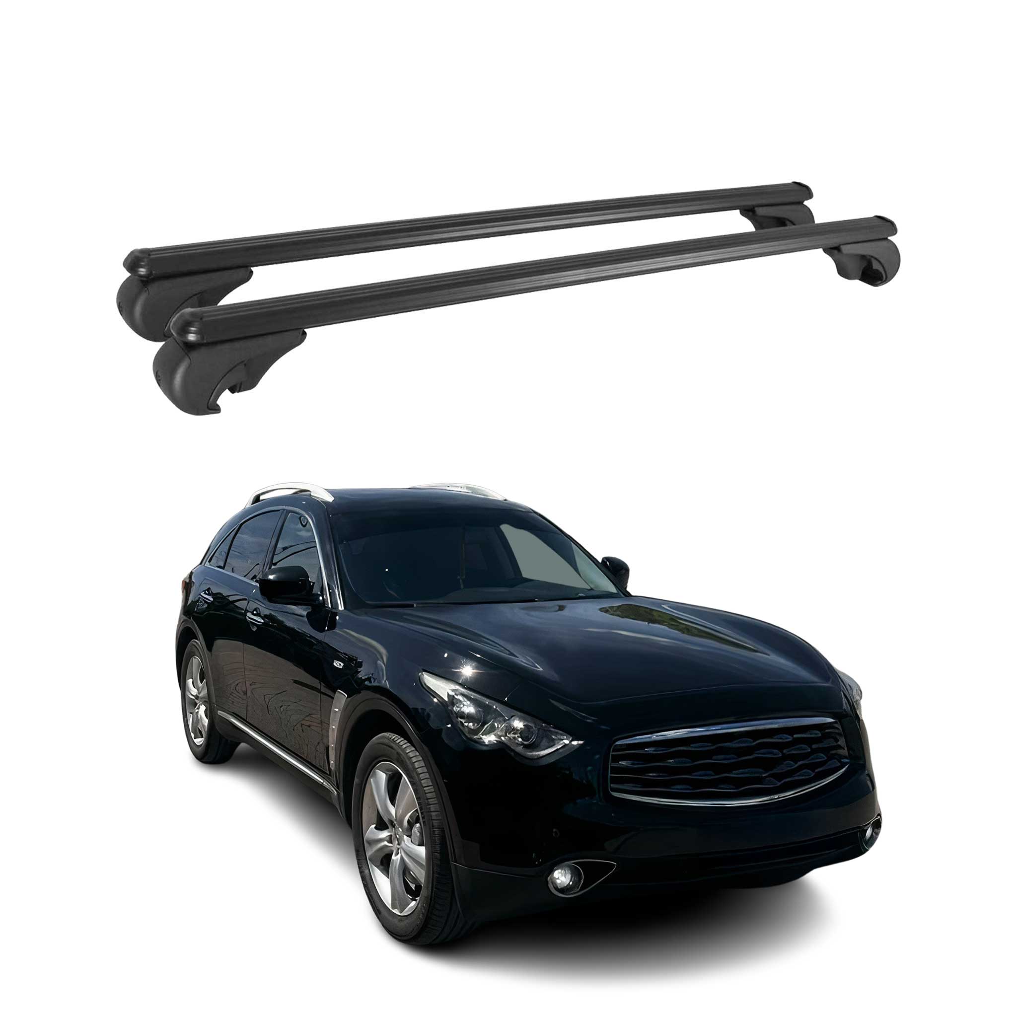 2003-2012 Infiniti FX35 Roof Rack Cross Bars Black