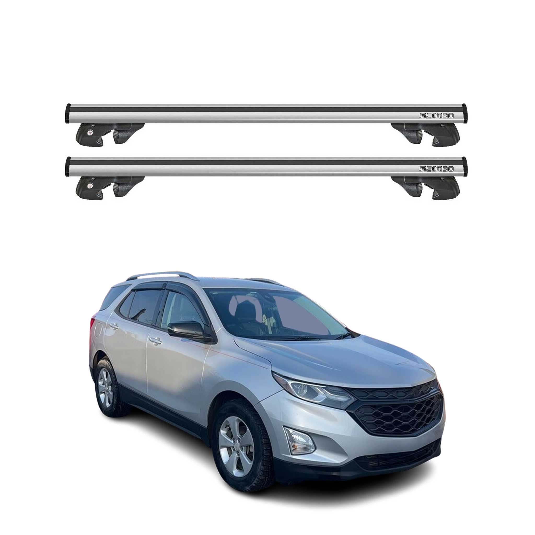 2018-2024 Chevrolet Equinox Roof Rack Cross Bars Silver